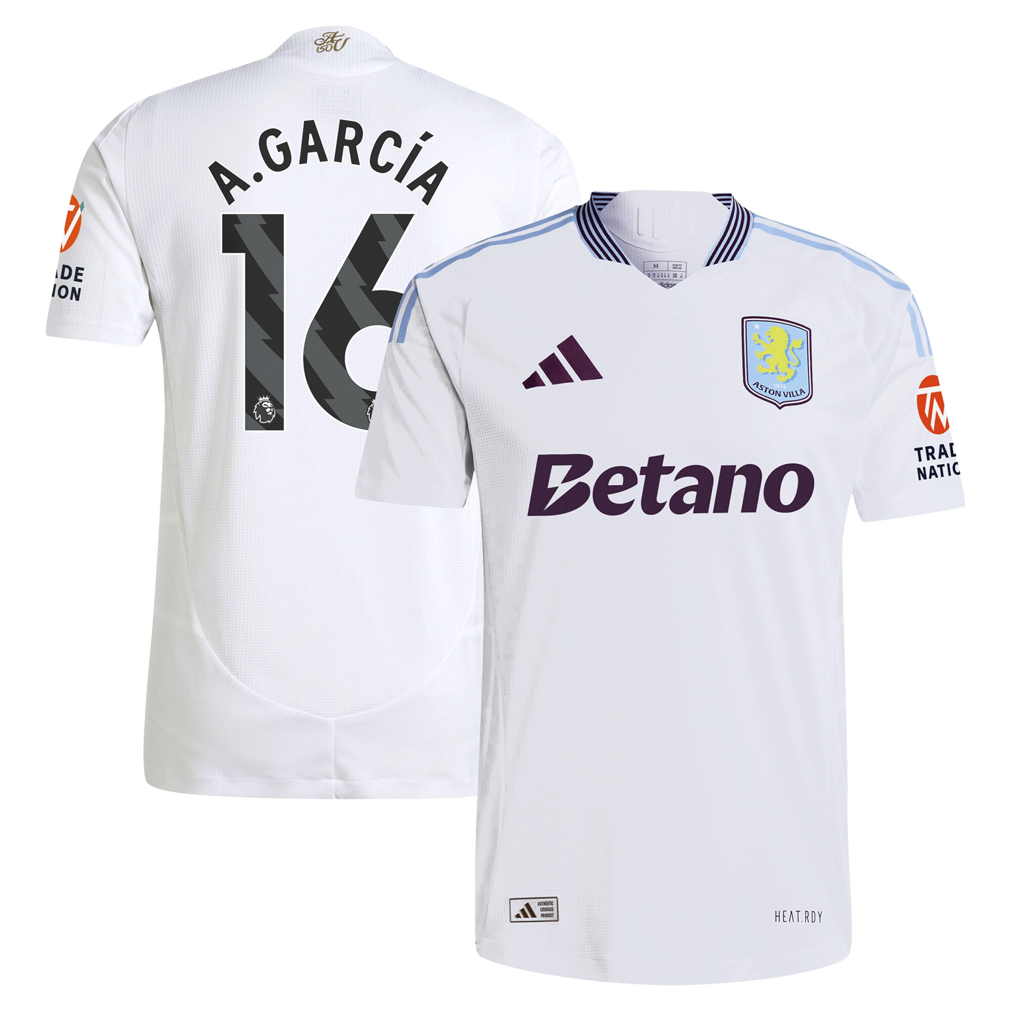 aston villa adidas away authentic shirt 2024-25 with a.garcía 16 printing Collection | Aston Villa Shop Official Jerseys