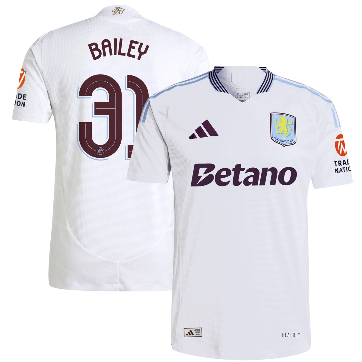 aston villa adidas away authentic shirt 2024-25 with bailey 31 cup printing Collection | Aston Villa Shop Official Jerseys
