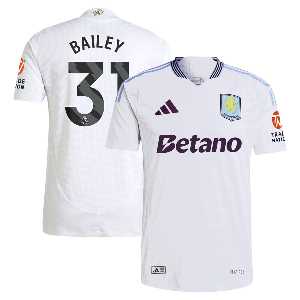 aston villa adidas away authentic shirt 2024-25 with bailey 31 printing Collection | Aston Villa Shop Official Jerseys