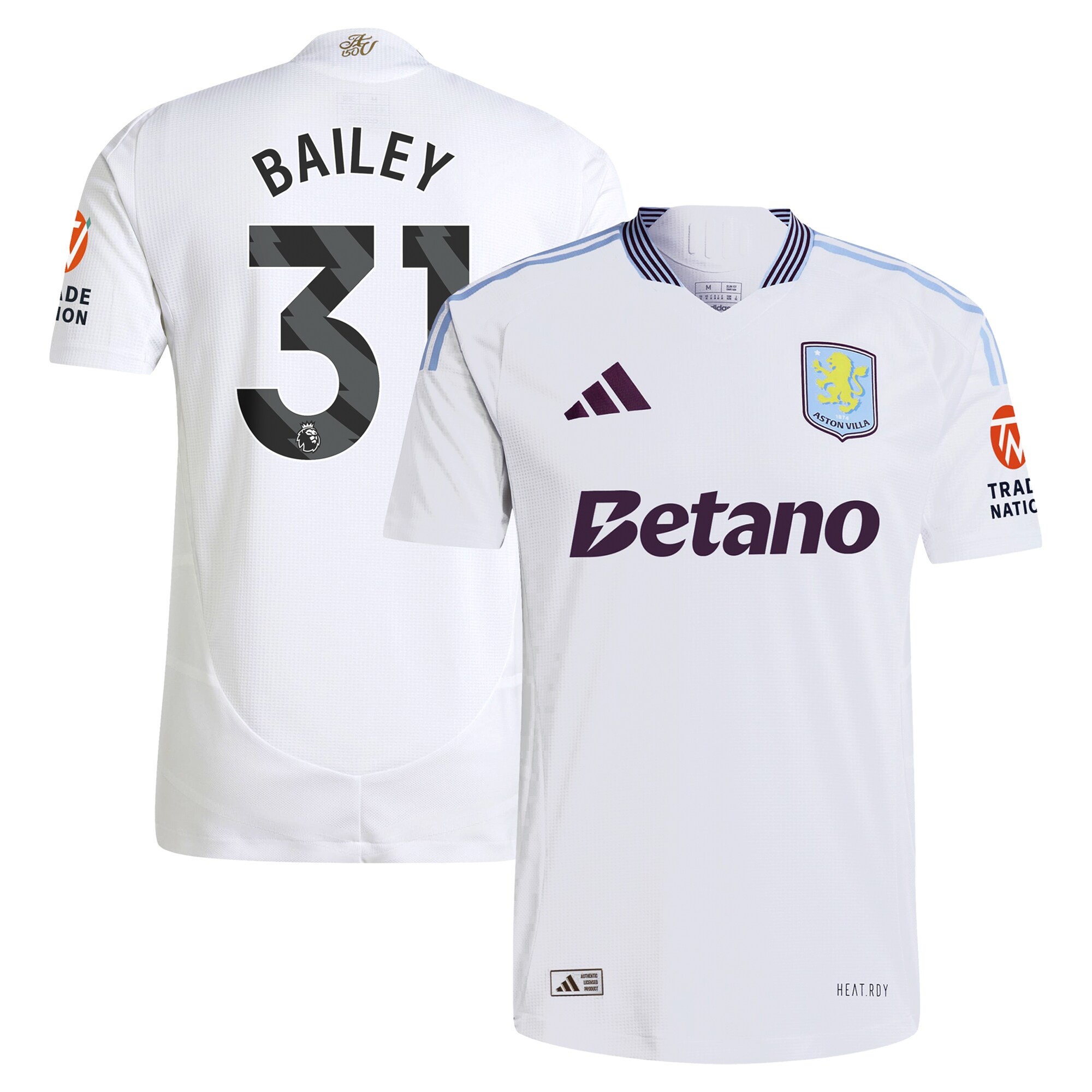 aston villa adidas away authentic shirt 2024-25 with bailey 31 printing Collection | Aston Villa Shop Official Jerseys