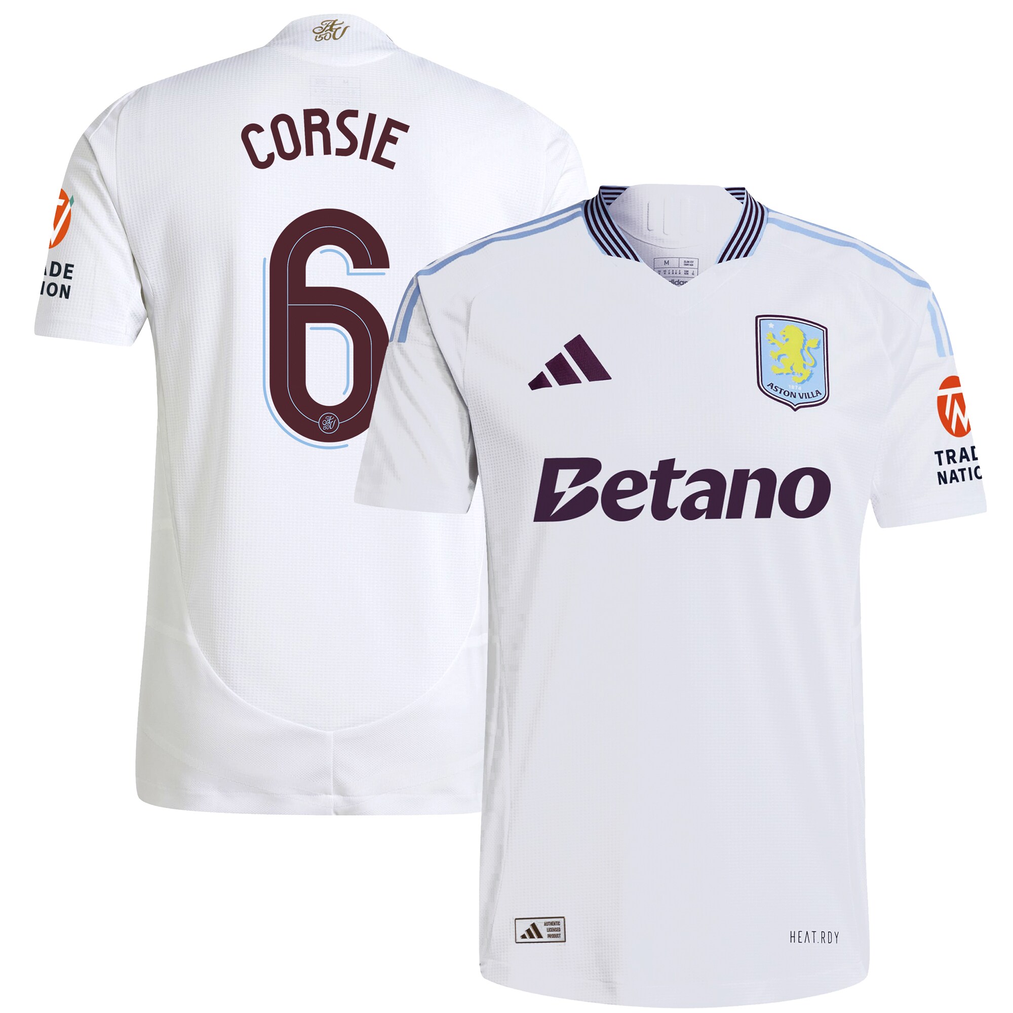 aston villa adidas away authentic shirt 2024-25 with corsie 6 cup printing Collection | Aston Villa Shop Official Jerseys
