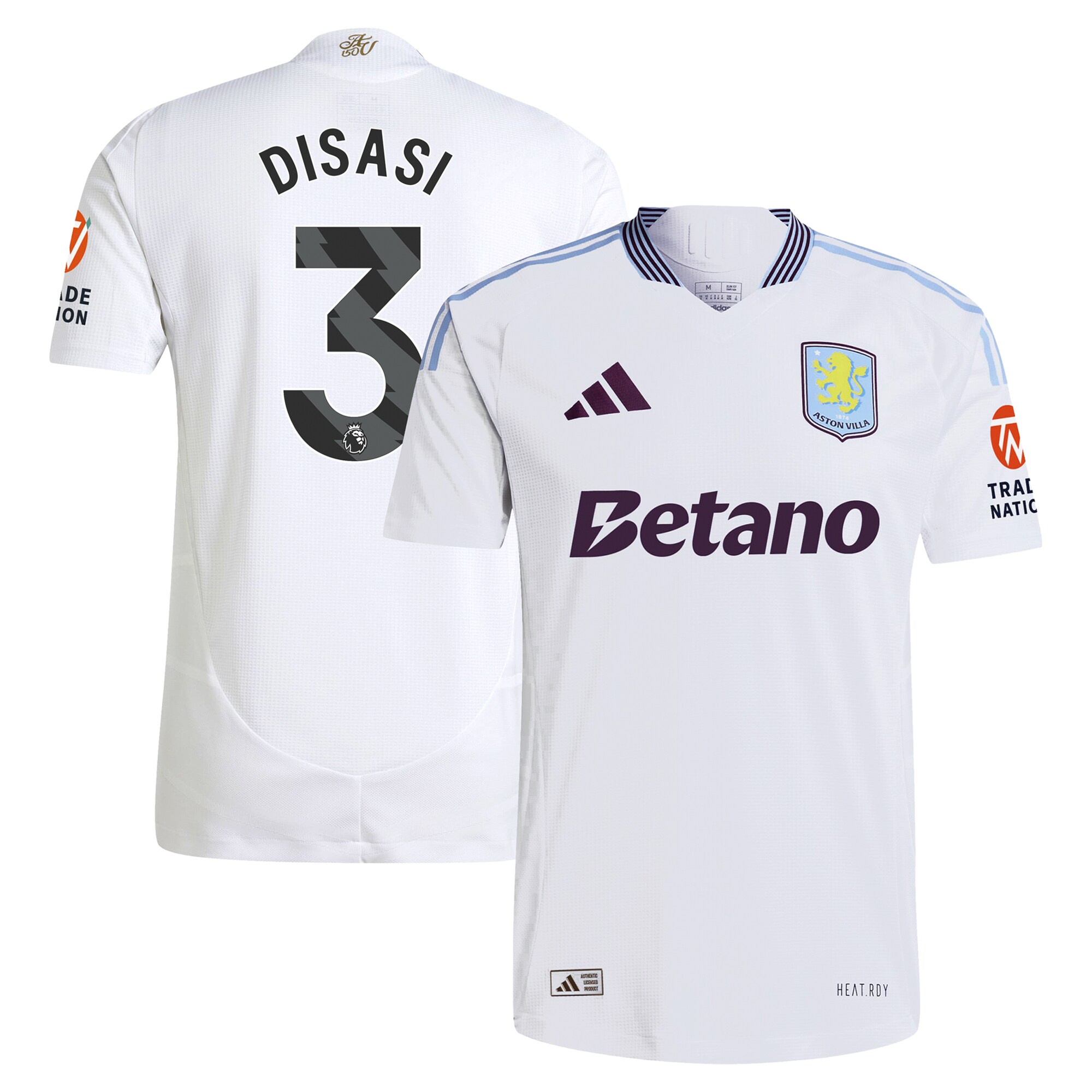 aston villa adidas away authentic shirt 2024-25 with disasi 3 printing Collection | Aston Villa Shop Official Jerseys