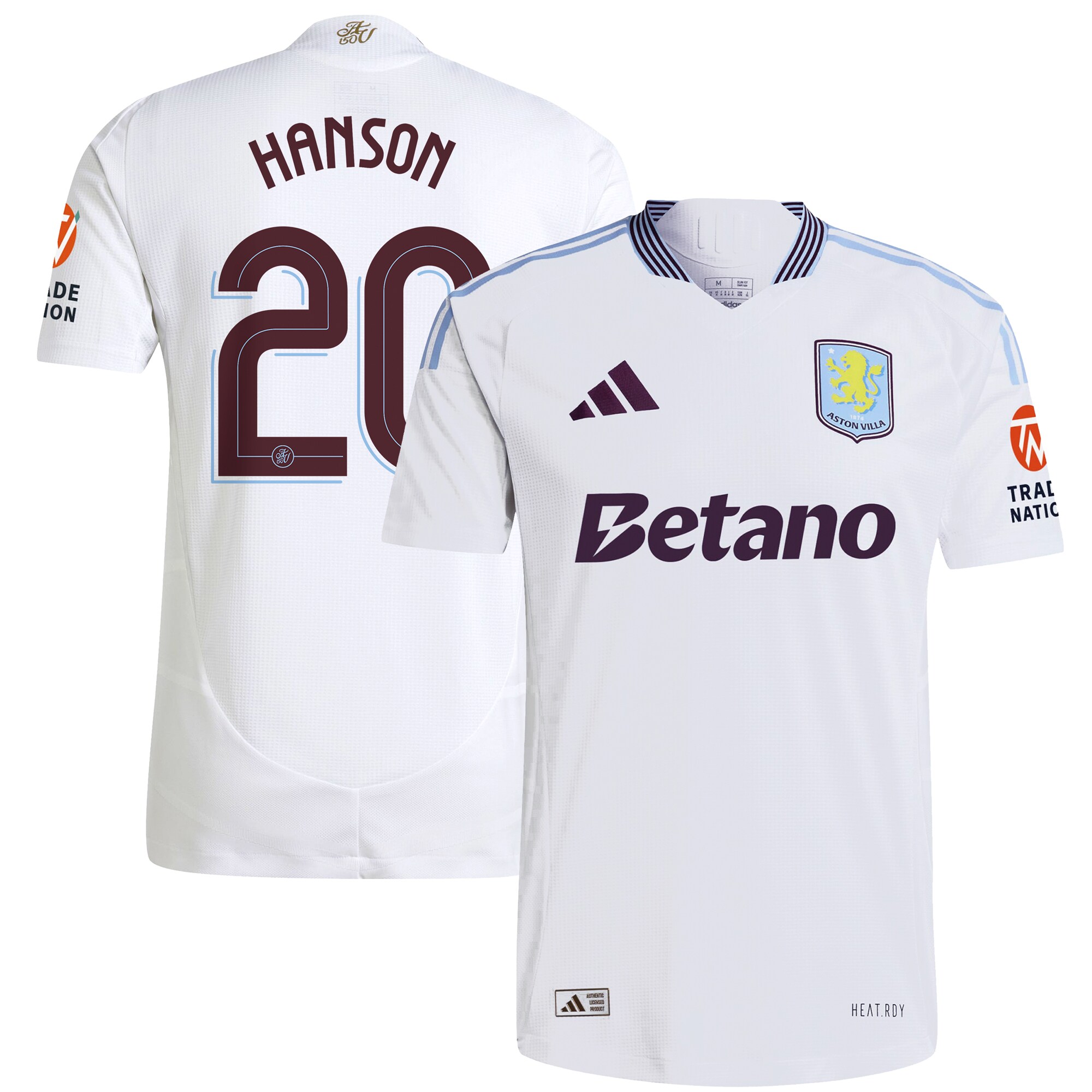 aston villa adidas away authentic shirt 2024-25 with hanson 20 cup printing Collection | Aston Villa Shop Official Jerseys