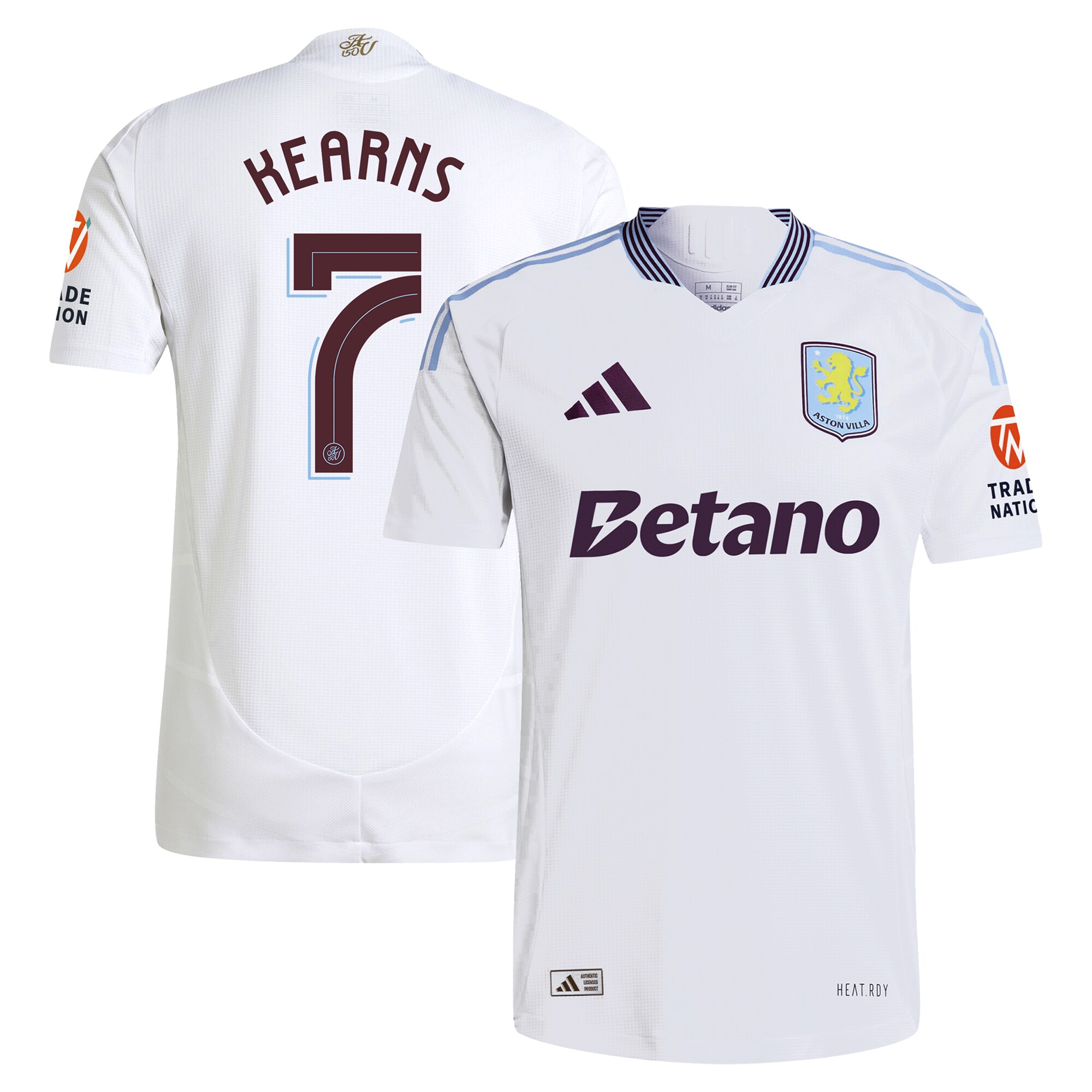 aston villa adidas away authentic shirt 2024-25 with kearns 7 cup printing Collection | Aston Villa Shop Official Jerseys
