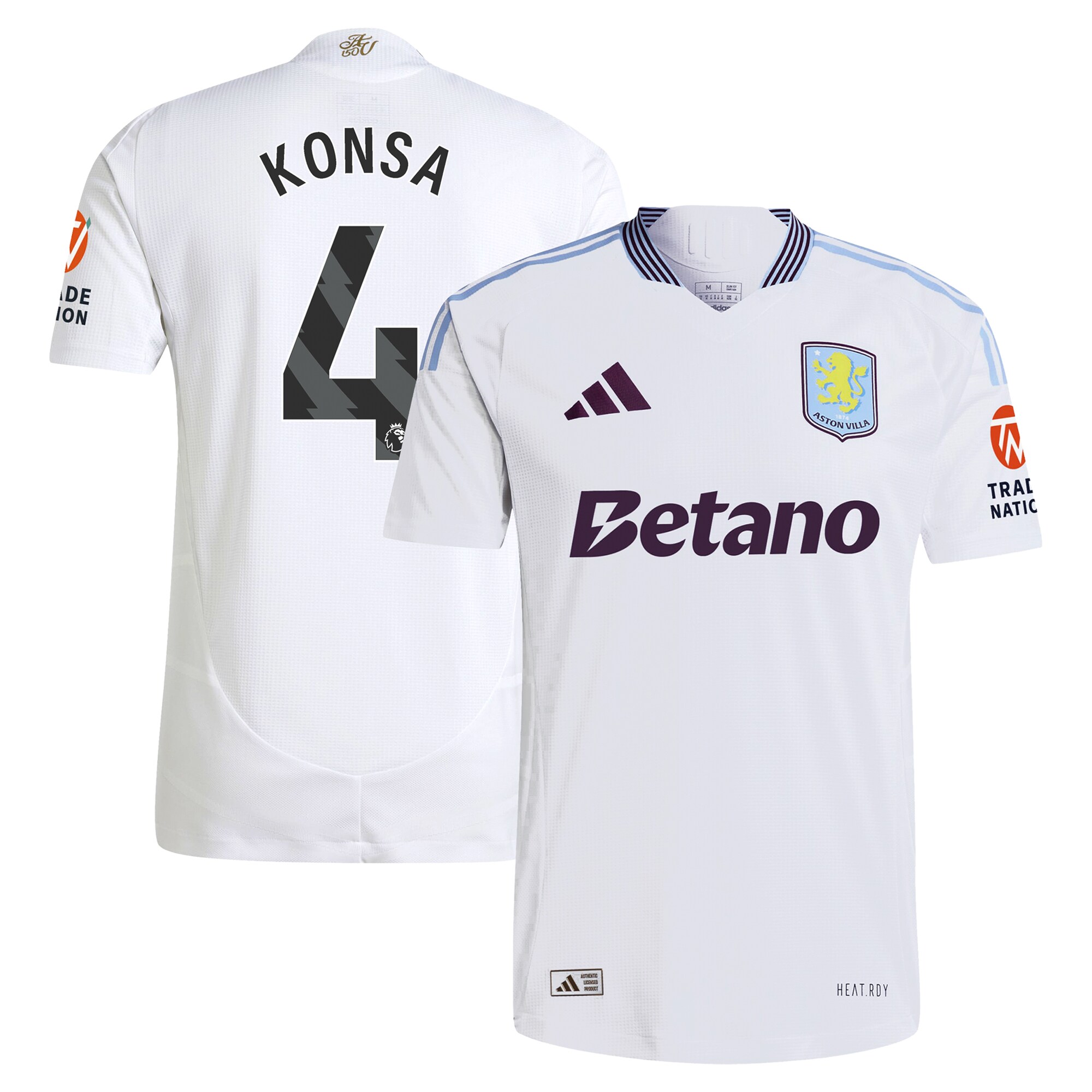 aston villa adidas away authentic shirt 2024-25 with konsa 4 printing Collection | Aston Villa Shop Official Jerseys