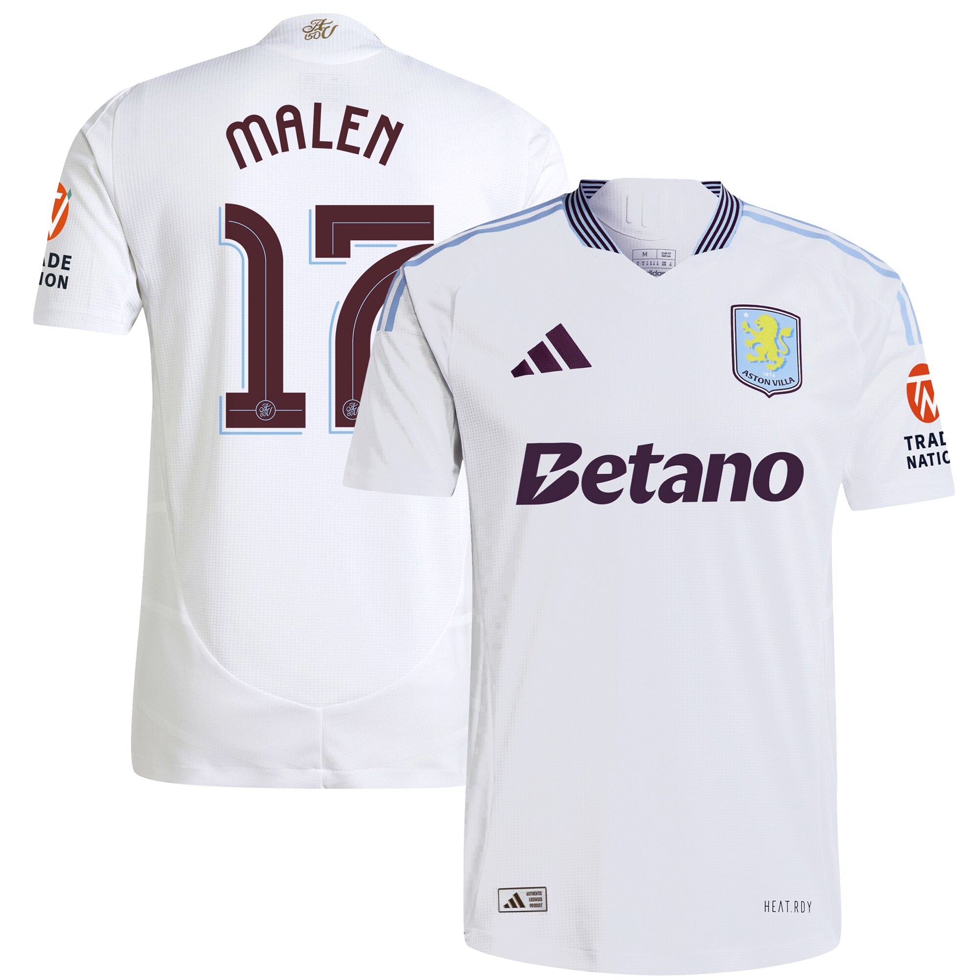 aston villa adidas away authentic shirt 2024-25 with malen 17 cup printing Collection | Aston Villa Shop Official Jerseys