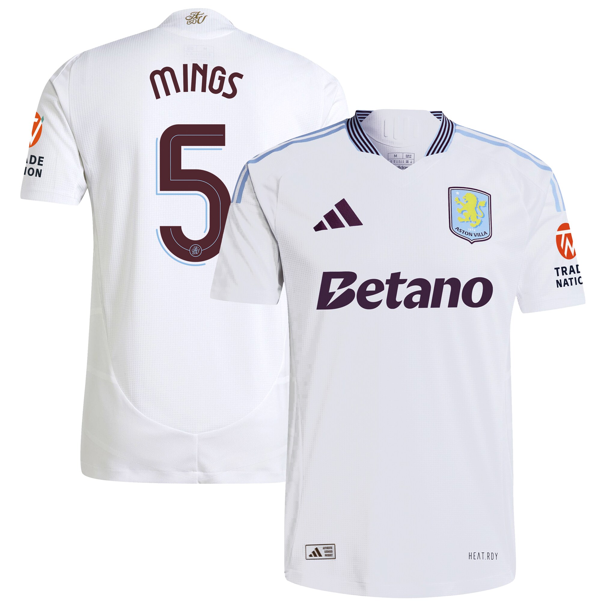 aston villa adidas away authentic shirt 2024-25 with mings 5 cup printing Collection | Aston Villa Shop Official Jerseys