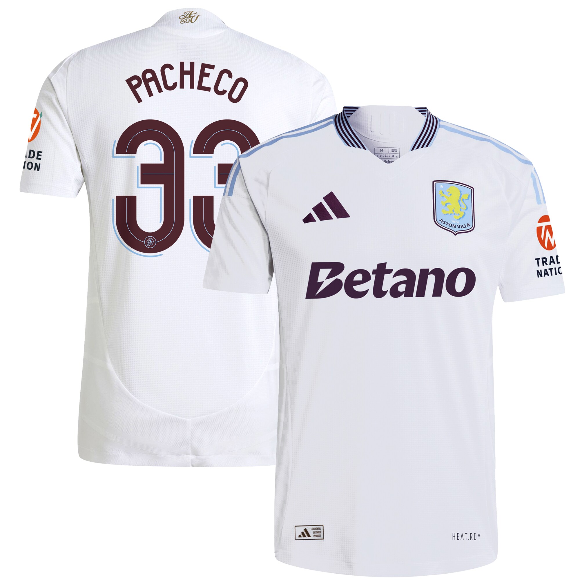 aston villa adidas away authentic shirt 2024-25 with pacheco 33 cup printing Collection | Aston Villa Shop Official Jerseys