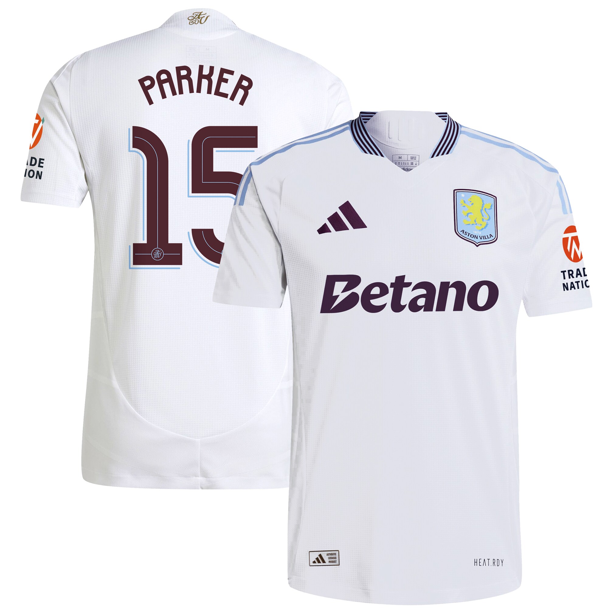 aston villa adidas away authentic shirt 2024-25 with parker 15 cup printing Collection | Aston Villa Shop Official Jerseys