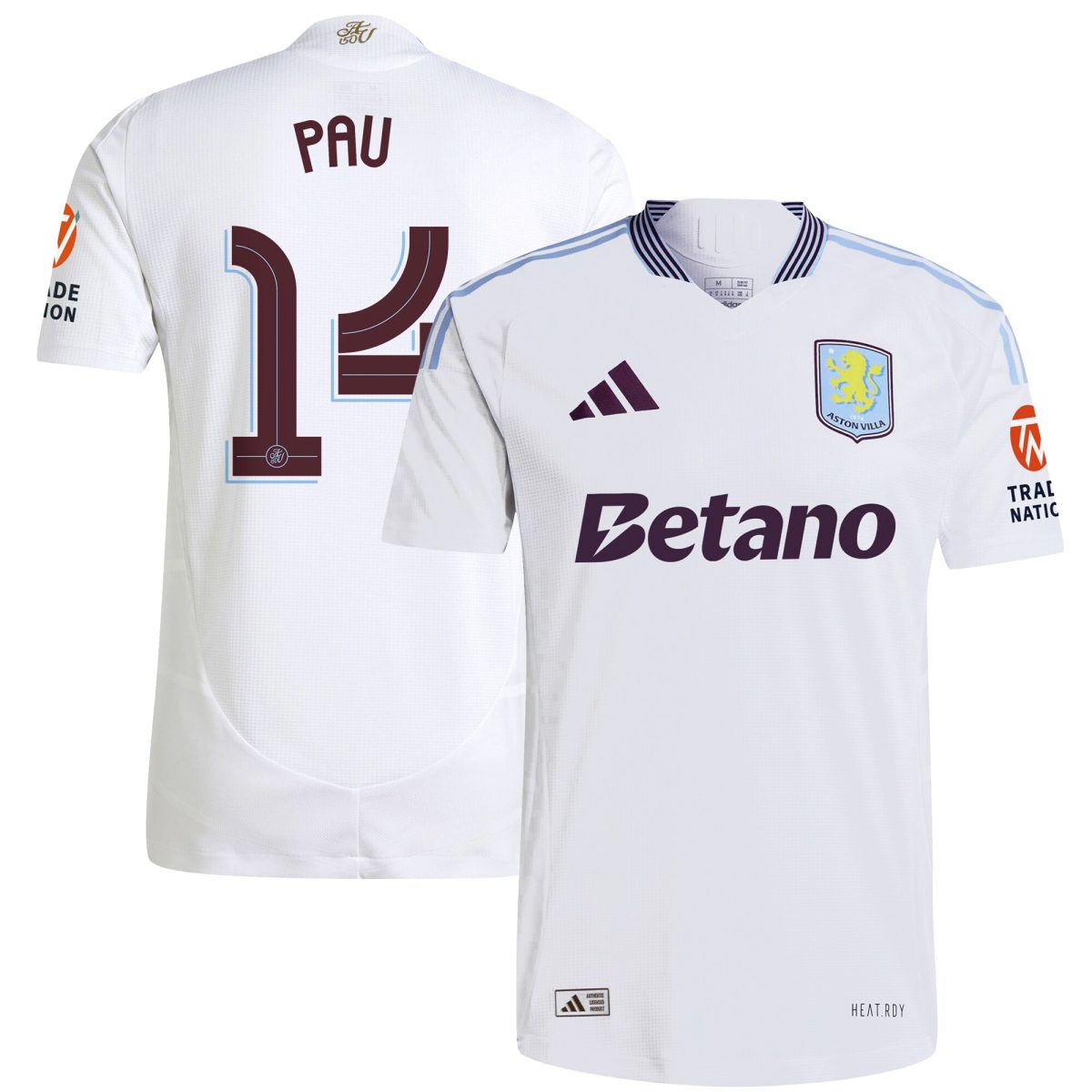 aston villa adidas away authentic shirt 2024-25 with pau 14 cup printing Collection | Aston Villa Shop Official Jerseys