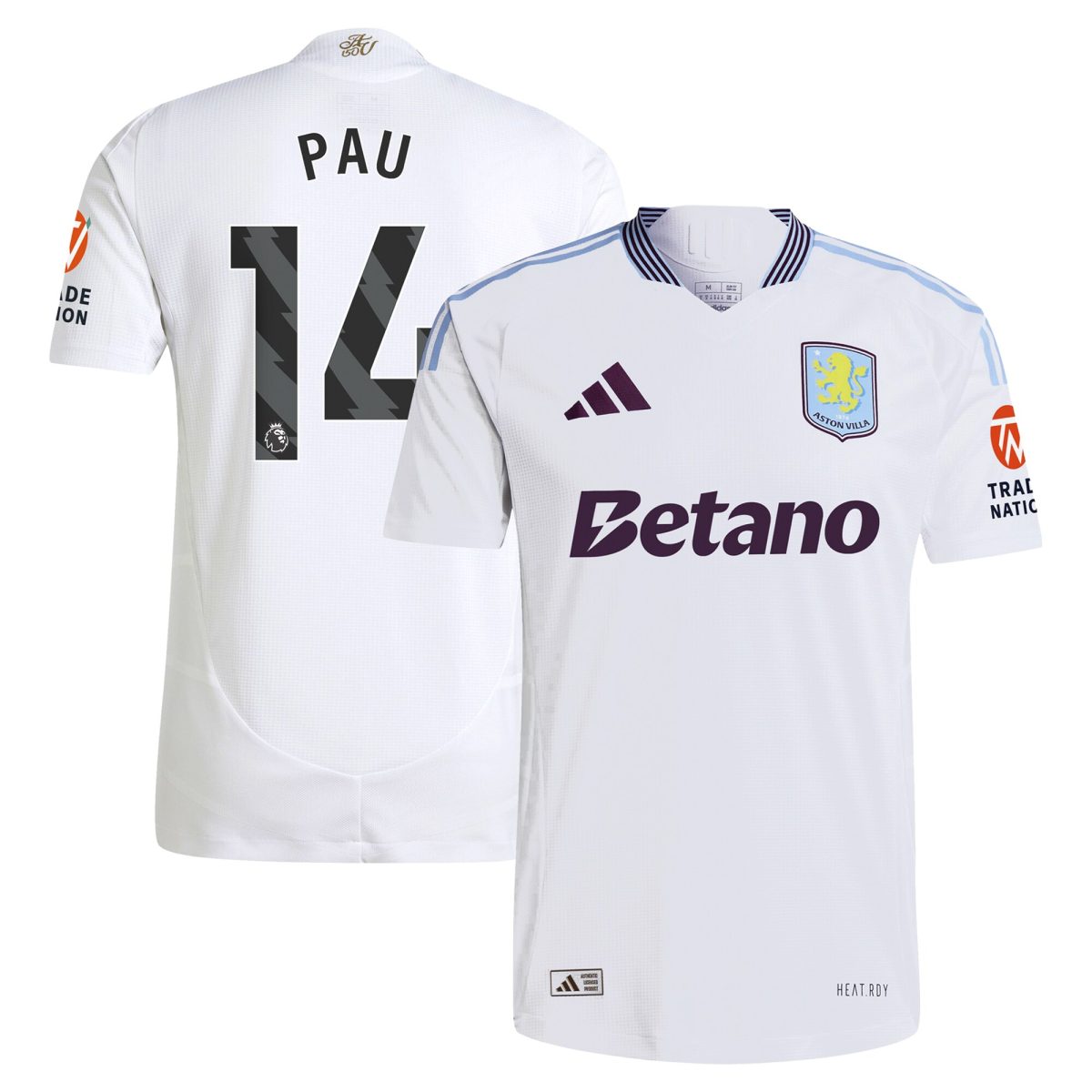 aston villa adidas away authentic shirt 2024-25 with pau 14 printing Collection | Aston Villa Shop Official Jerseys