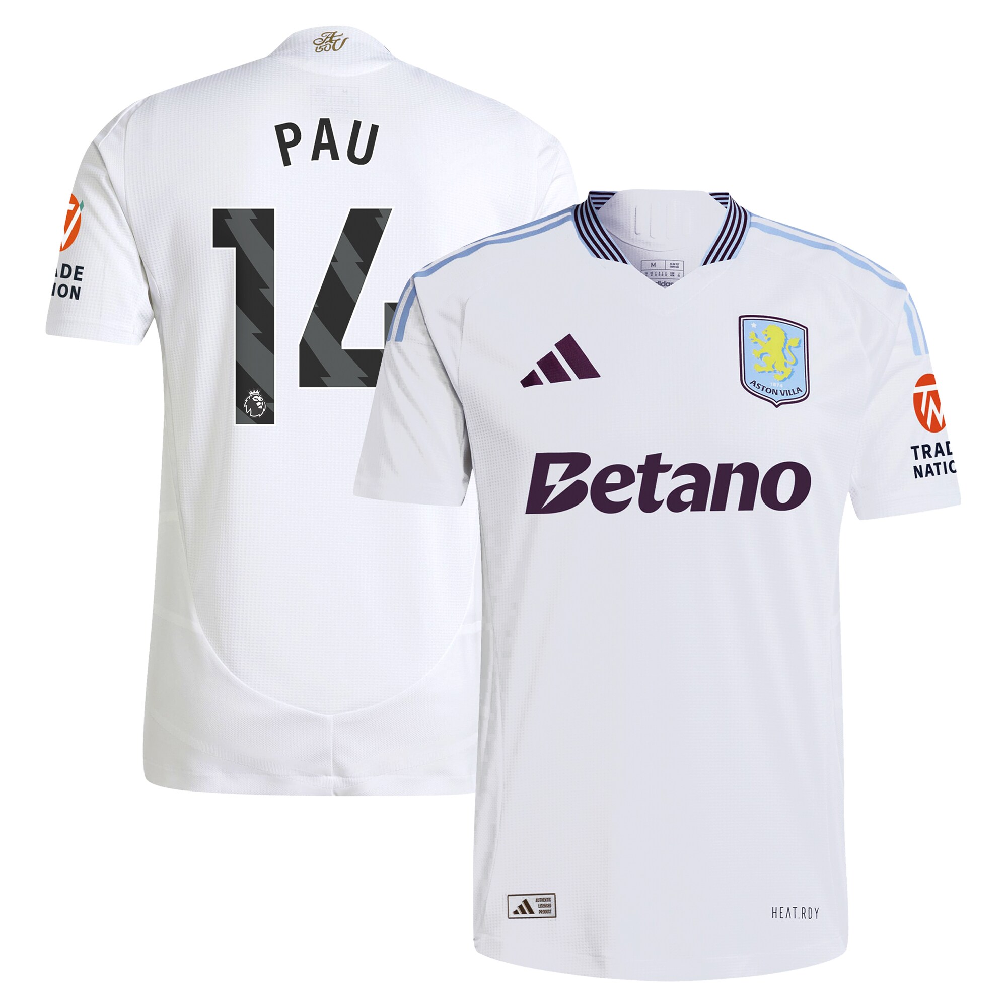 aston villa adidas away authentic shirt 2024-25 with pau 14 printing Collection | Aston Villa Shop Official Jerseys