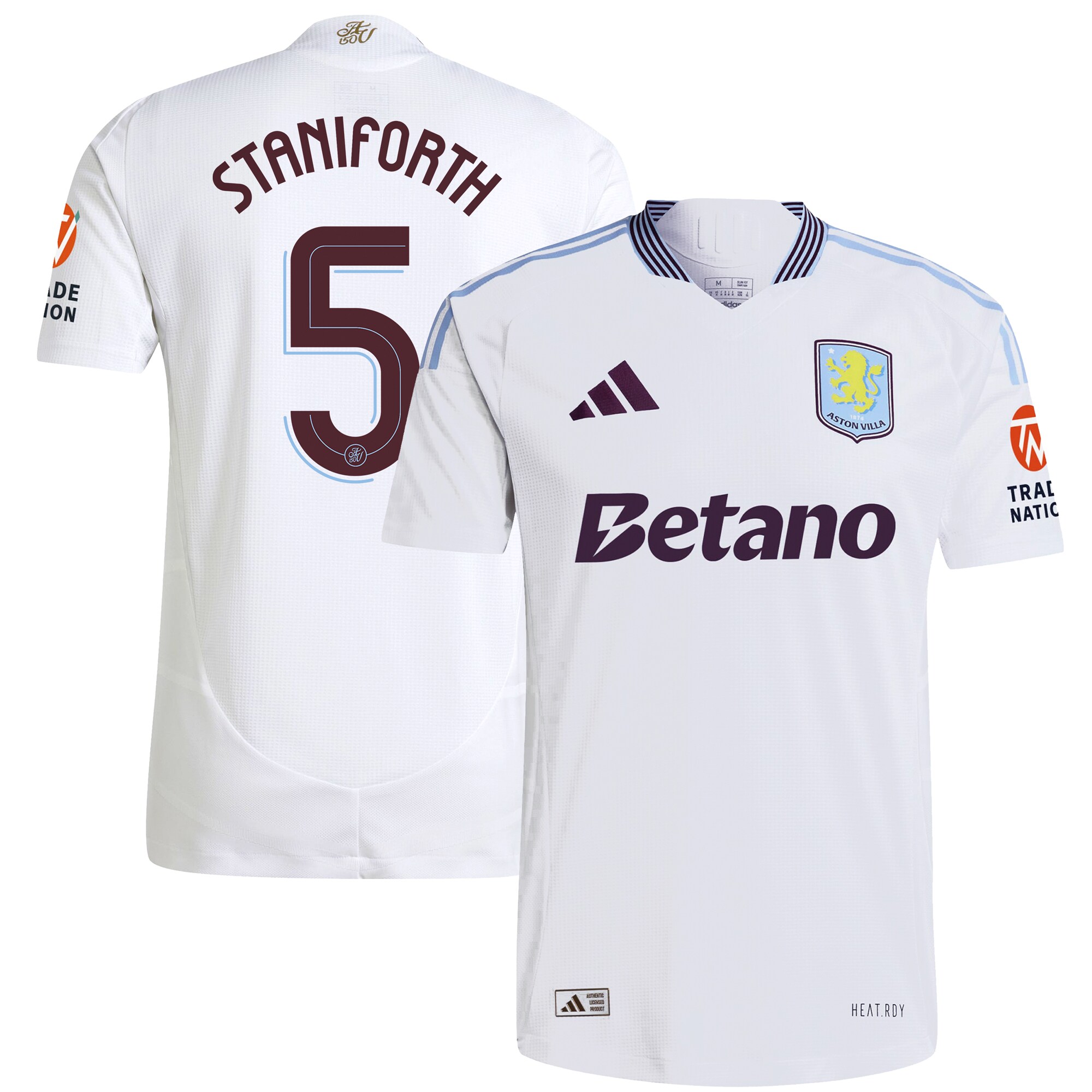 aston villa adidas away authentic shirt 2024-25 with staniforth 5 cup printing Collection | Aston Villa Shop Official Jerseys