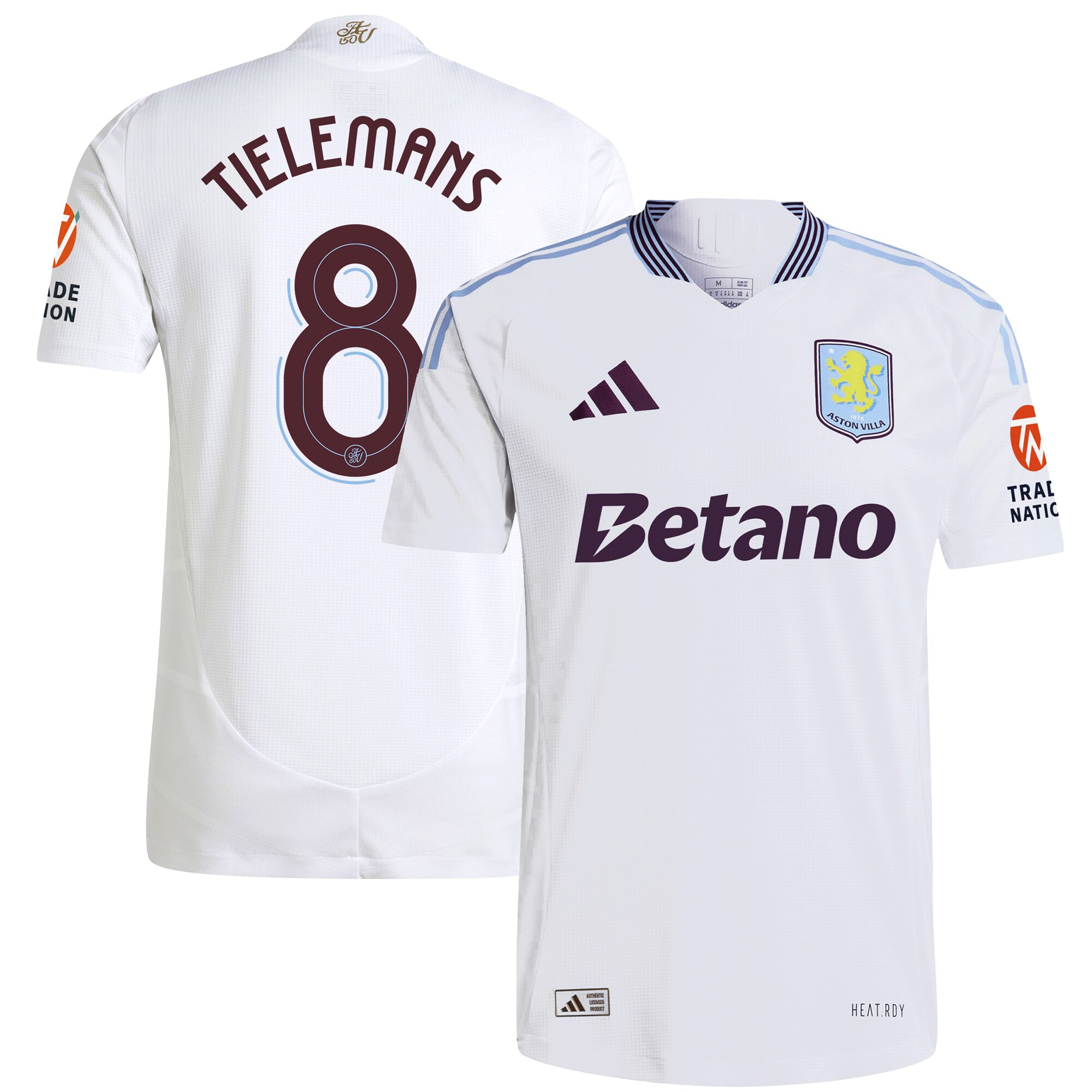 aston villa adidas away authentic shirt 2024-25 with tielemans 8 cup printing Collection | Aston Villa Shop Official Jerseys