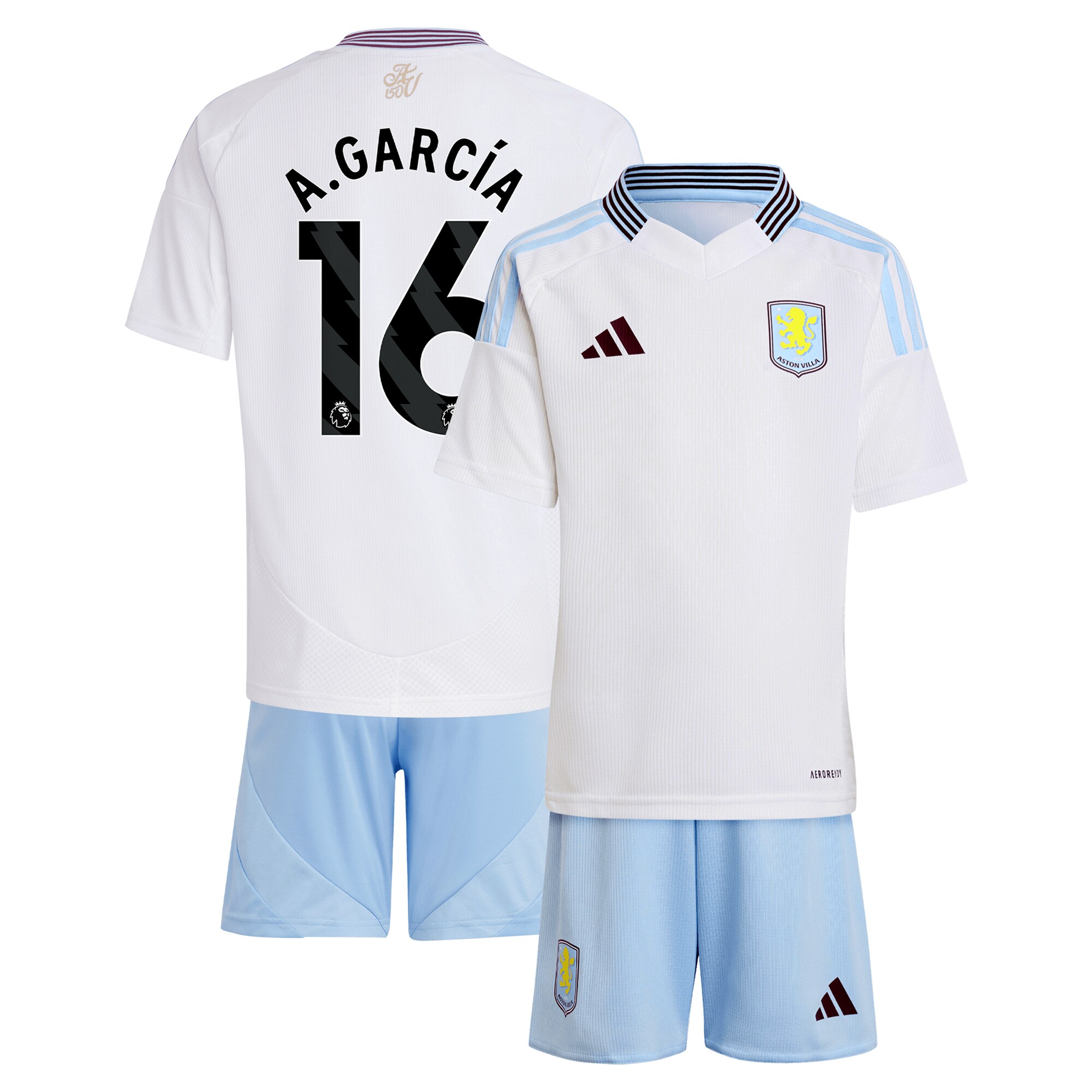 aston villa adidas away mini kit 2024-25 with a.garcía 16 printing Collection | Aston Villa Shop Official Jerseys