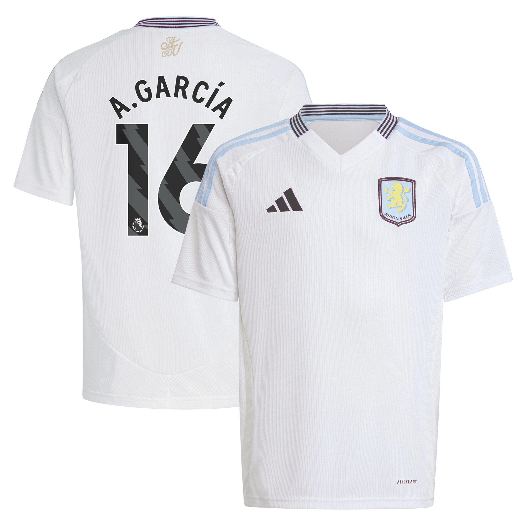aston villa adidas away shirt 2024-25 – kids with a.garcía 16 printing Collection | Aston Villa Shop Official Jerseys