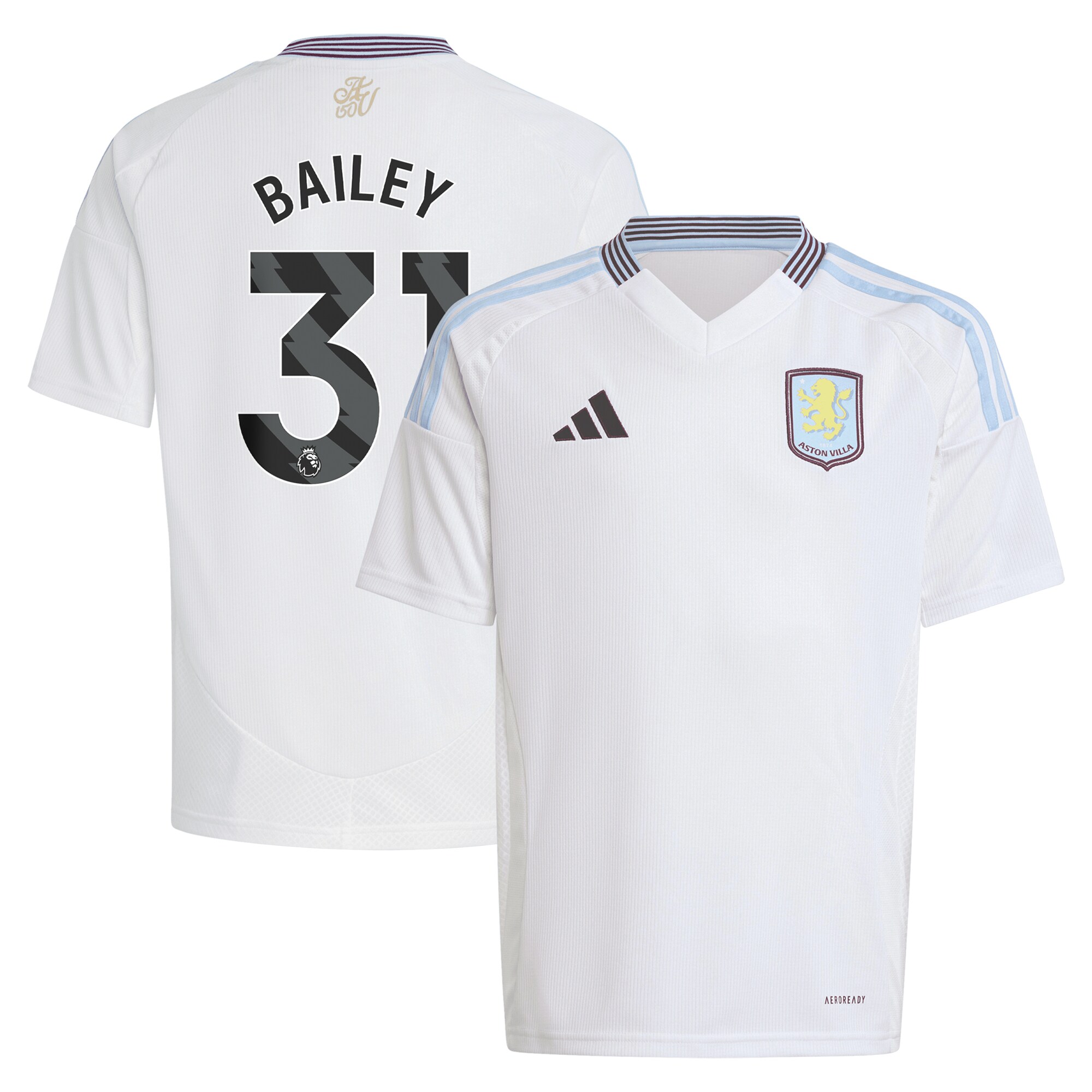 aston villa adidas away shirt 2024-25 – kids with bailey 31 printing Collection | Aston Villa Shop Official Jerseys