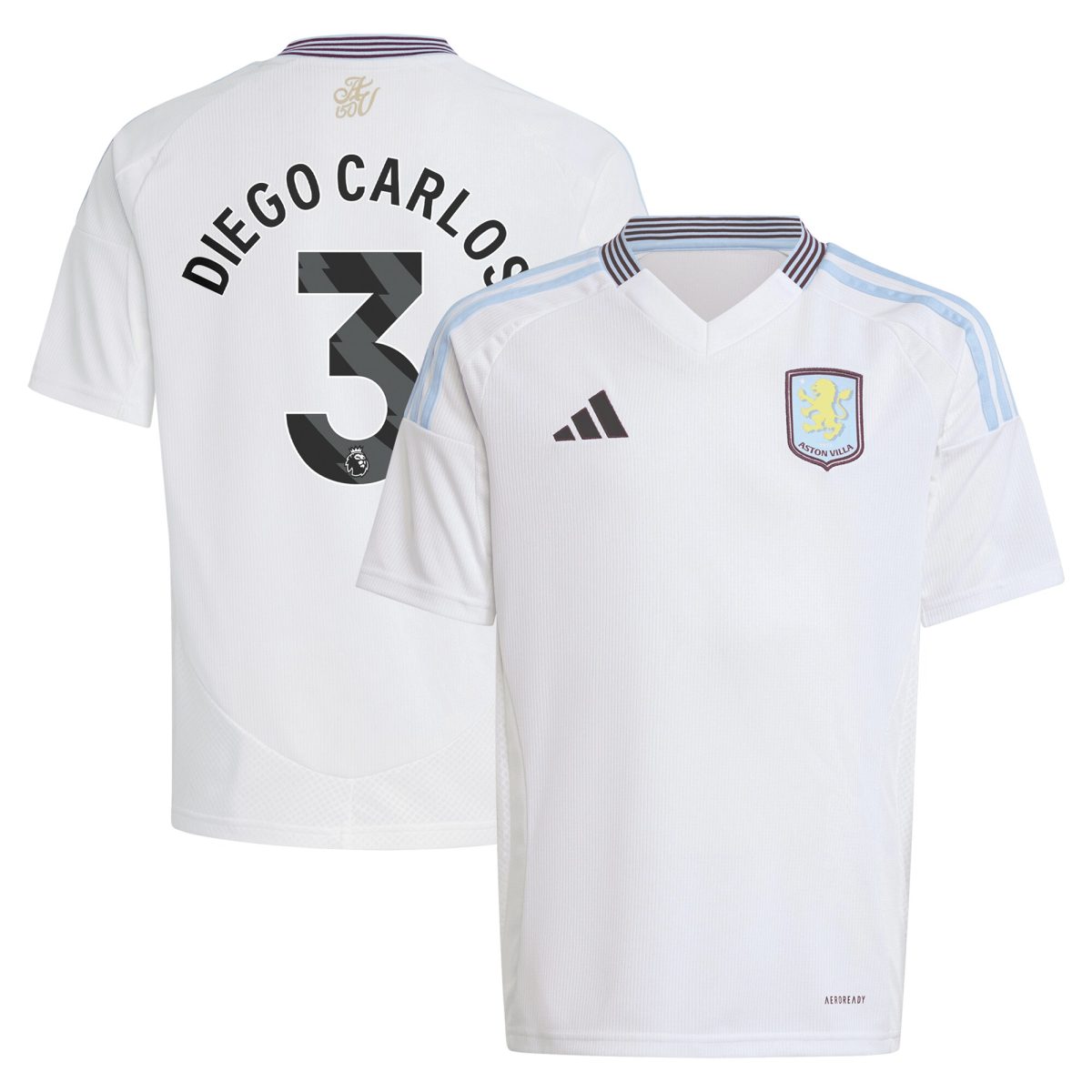 aston villa adidas away shirt 2024-25 – kids with diego carlos 3 printing Collection | Aston Villa Shop Official Jerseys