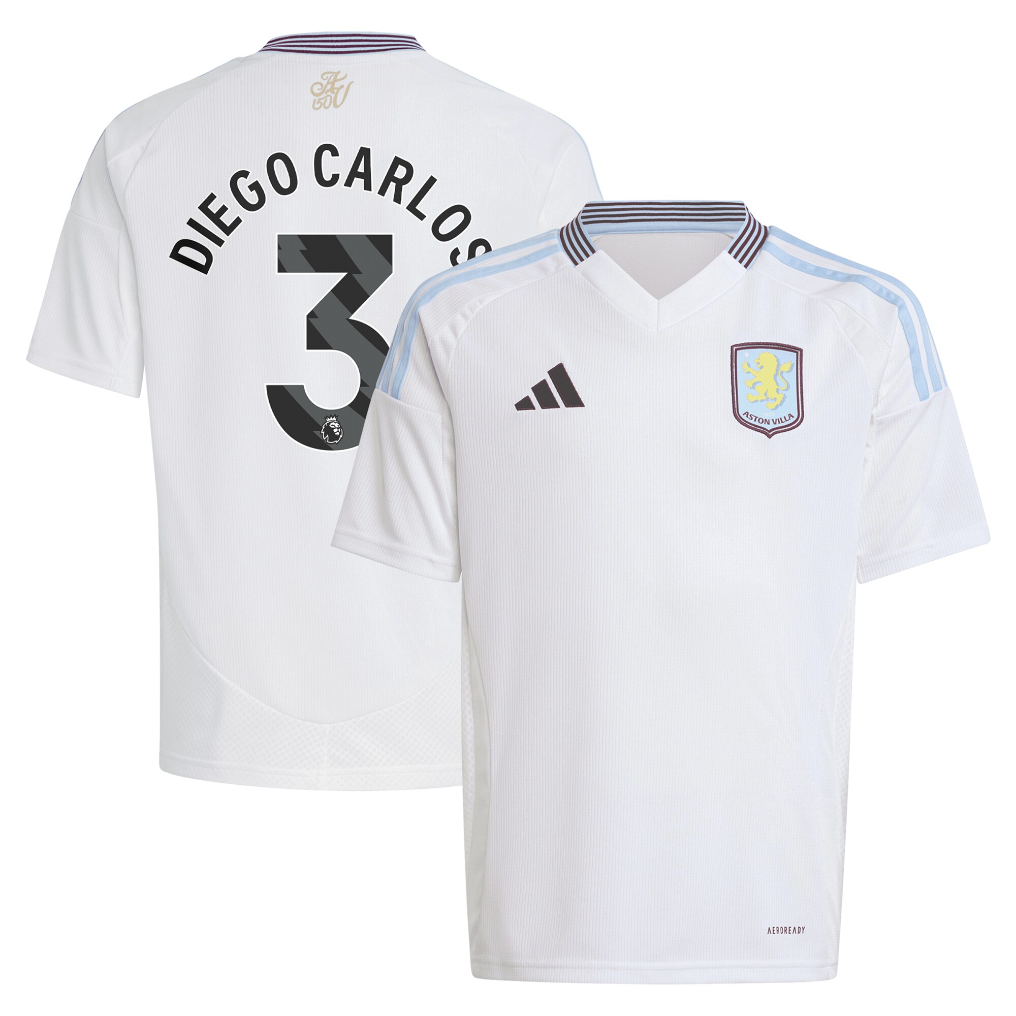 aston villa adidas away shirt 2024-25 – kids with diego carlos 3 printing Collection | Aston Villa Shop Official Jerseys