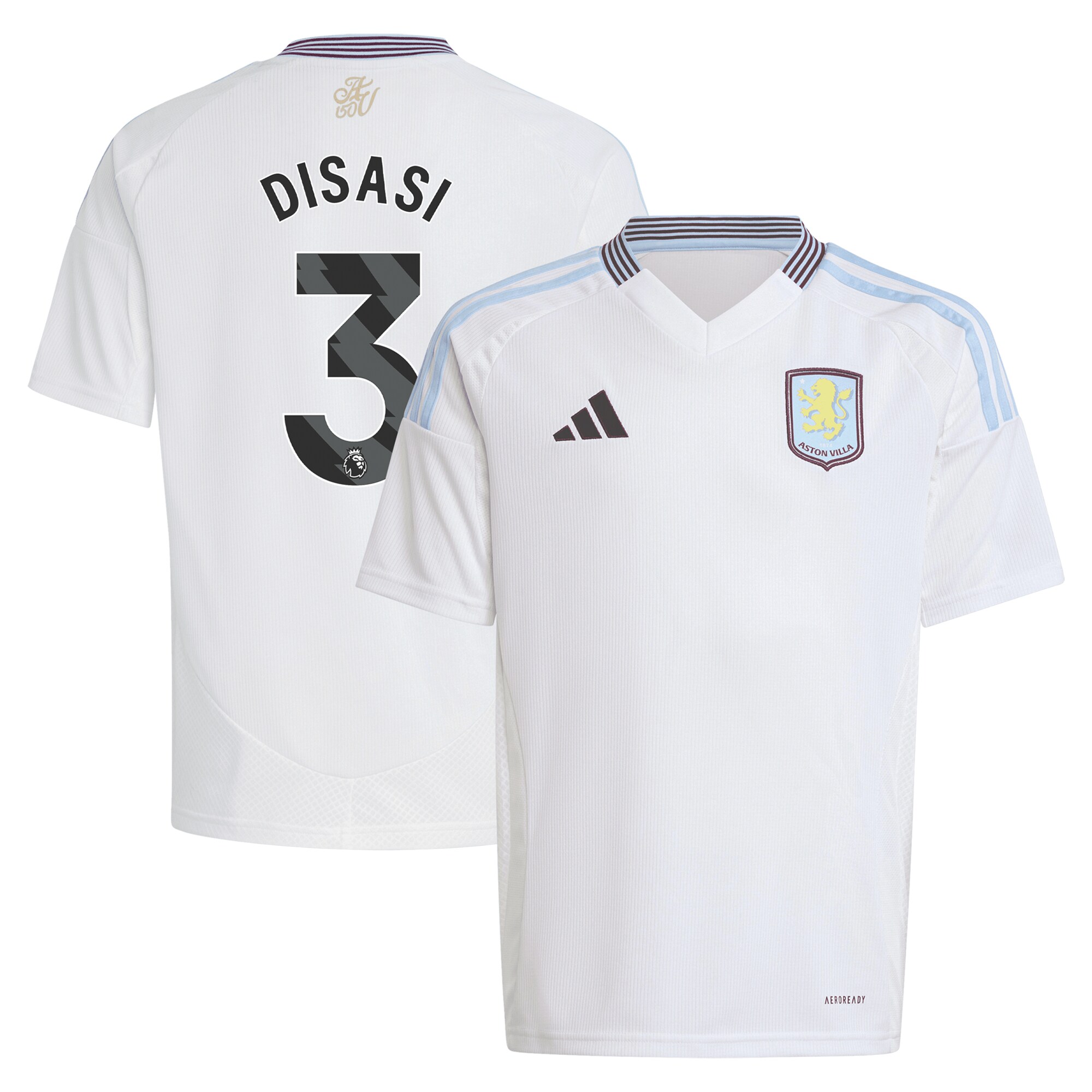 aston villa adidas away shirt 2024-25 – kids with disasi 3 printing Collection | Aston Villa Shop Official Jerseys