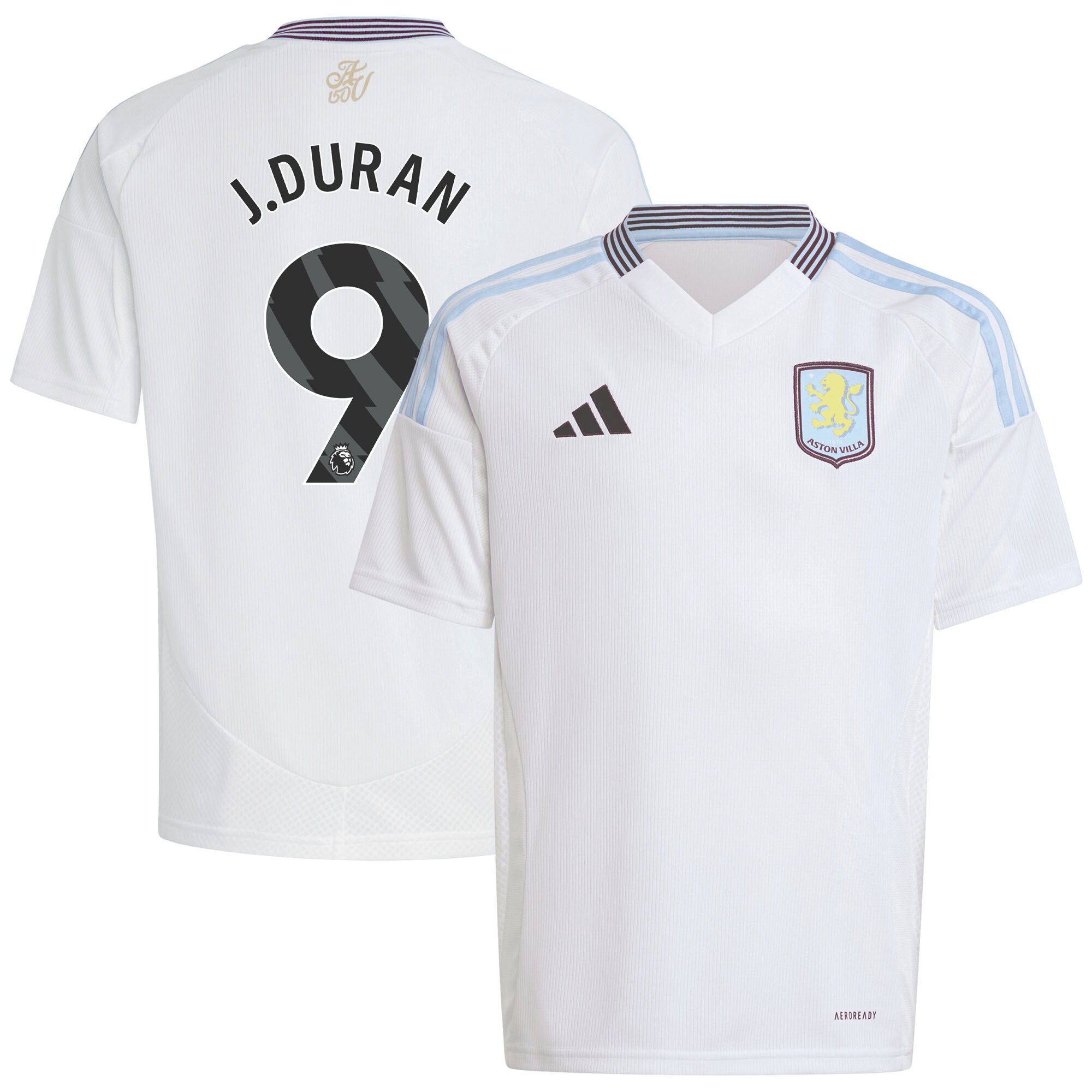 aston villa adidas away shirt 2024-25 – kids with j.duran 9 printing Collection | Aston Villa Shop Official Jerseys