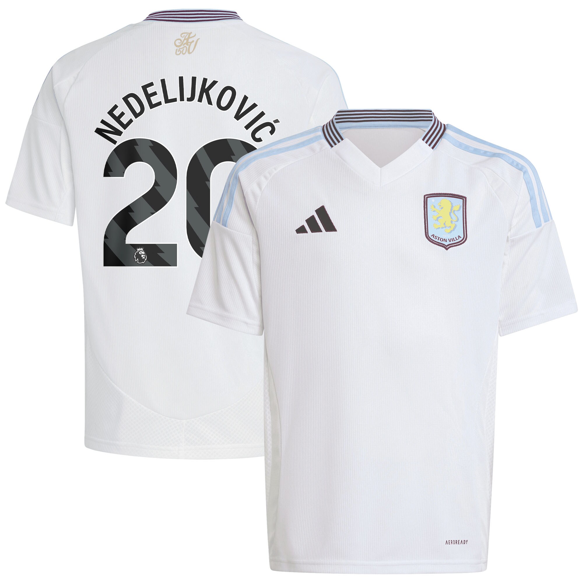 aston villa adidas away shirt 2024-25 – kids with nedeljković 20 printing Collection | Aston Villa Shop Official Jerseys