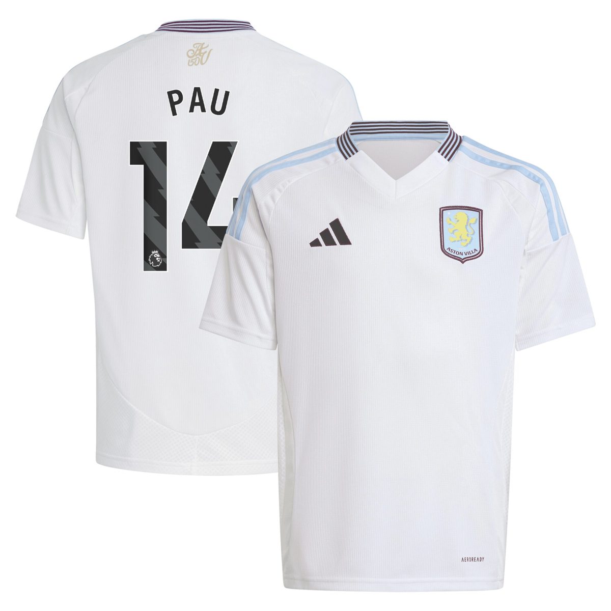 aston villa adidas away shirt 2024-25 – kids with pau 14 printing Collection | Aston Villa Shop Official Jerseys