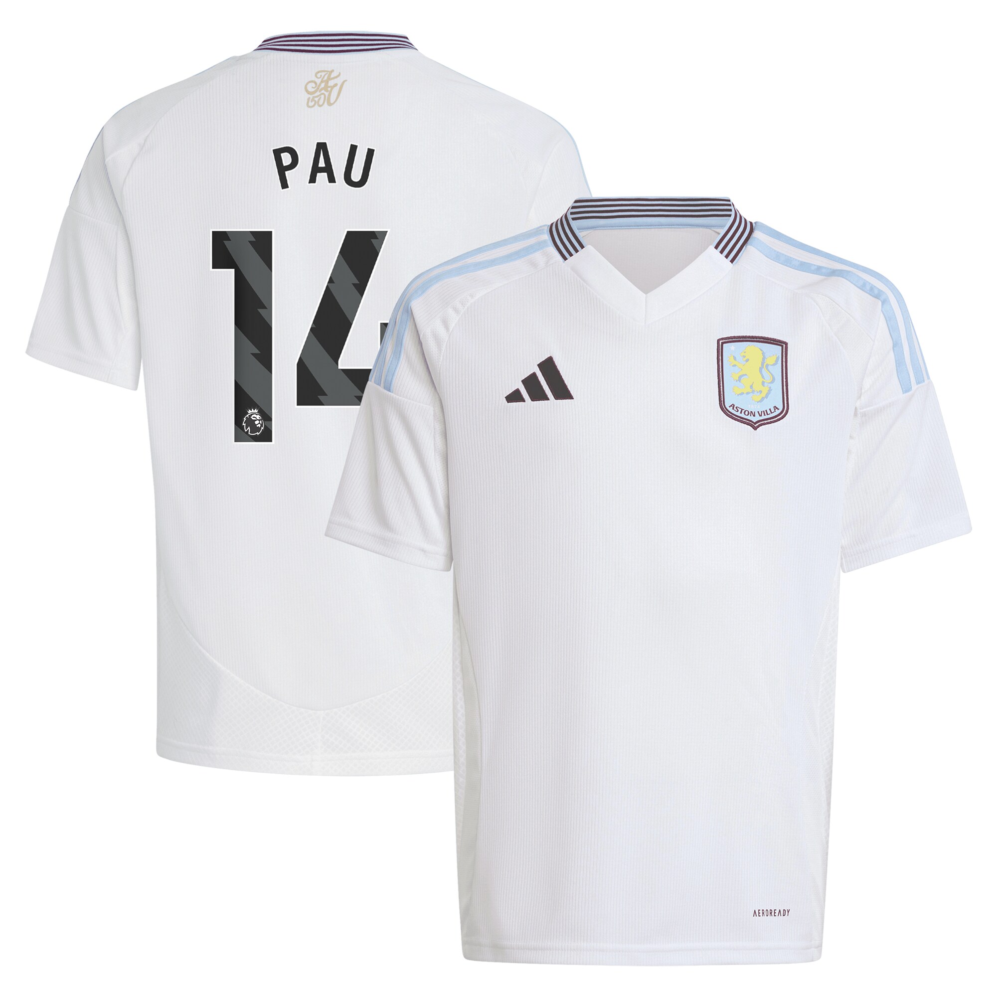 aston villa adidas away shirt 2024-25 – kids with pau 14 printing Collection | Aston Villa Shop Official Jerseys