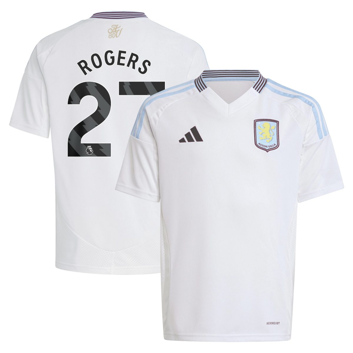 aston villa adidas away shirt 2024-25 – kids with rogers 27 printing Collection | Aston Villa Shop Official Jerseys