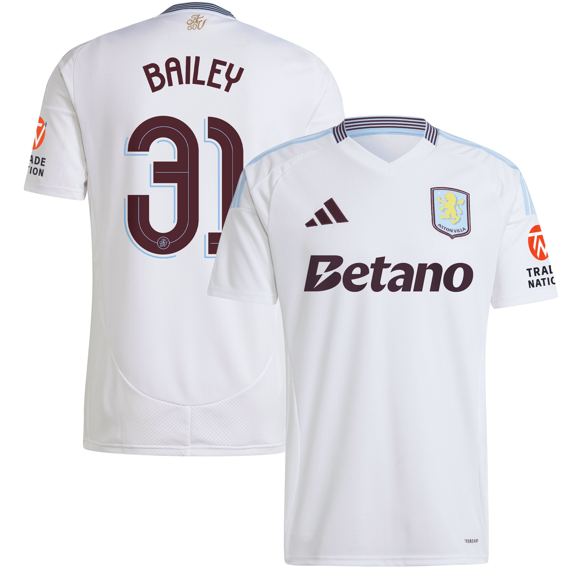 aston villa adidas away shirt 2024-25 with bailey 31 cup printing Collection | Aston Villa Shop Official Jerseys