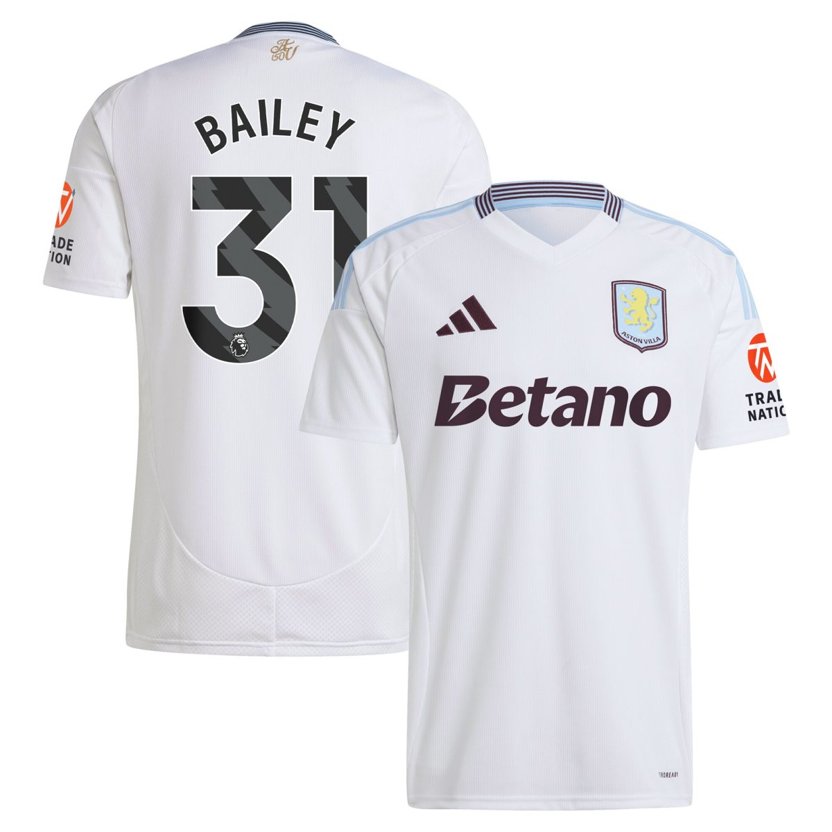 aston villa adidas away shirt 2024-25 with bailey 31 printing Collection | Aston Villa Shop Official Jerseys