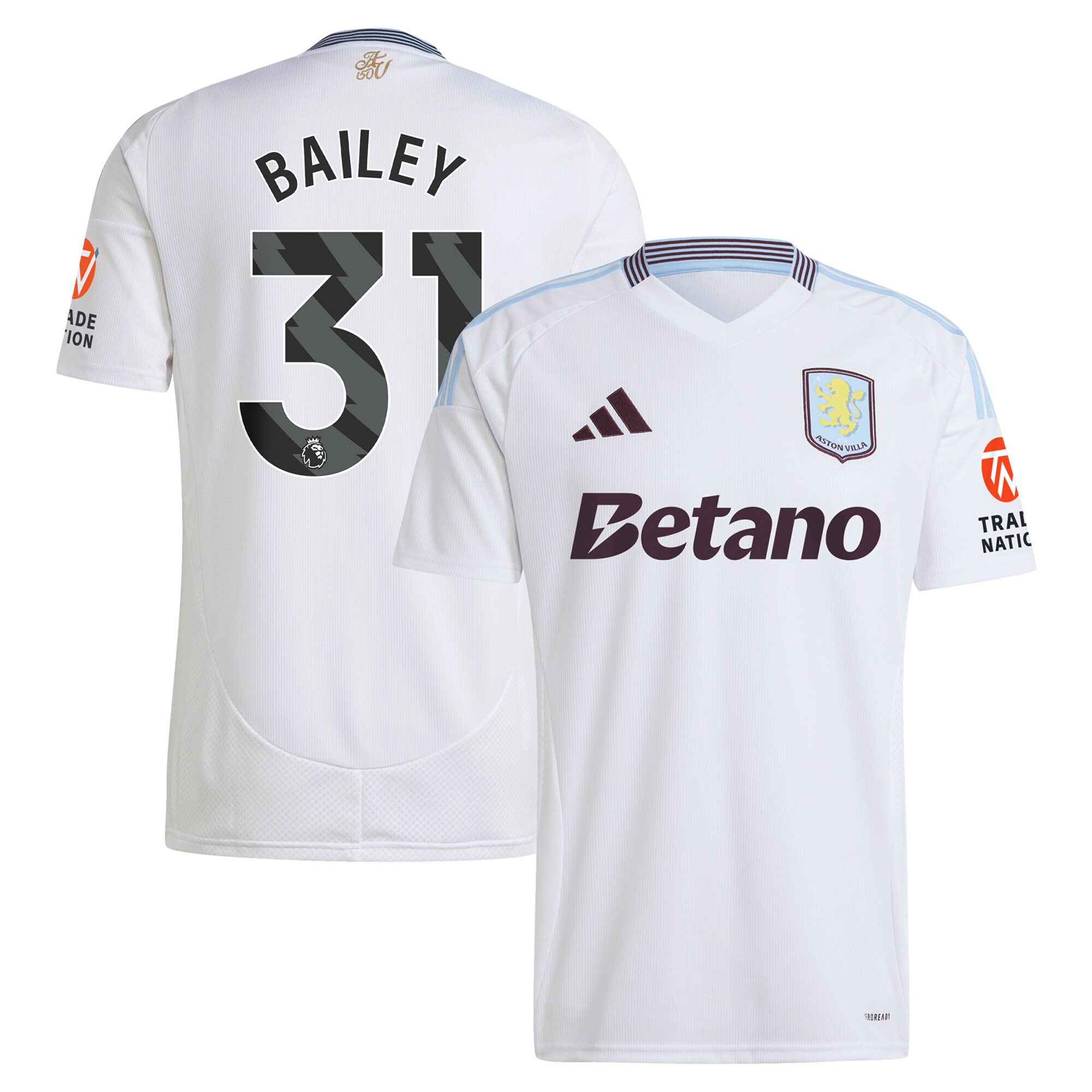 aston villa adidas away shirt 2024-25 with bailey 31 printing Collection | Aston Villa Shop Official Jerseys