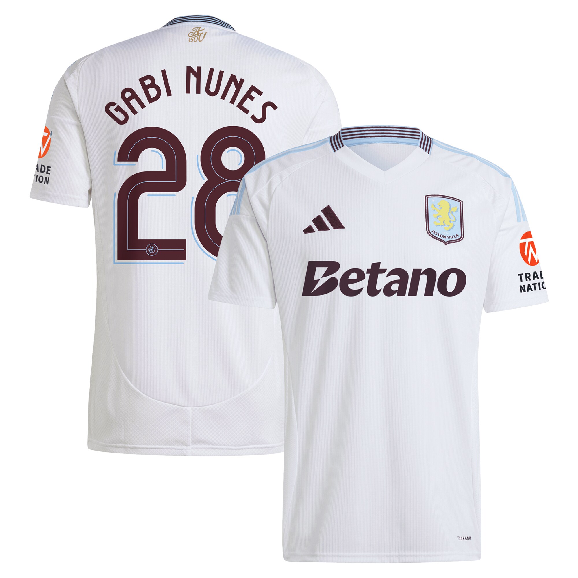 aston villa adidas away shirt 2024-25 with gabi nunes 28 cup printing Collection | Aston Villa Shop Official Jerseys