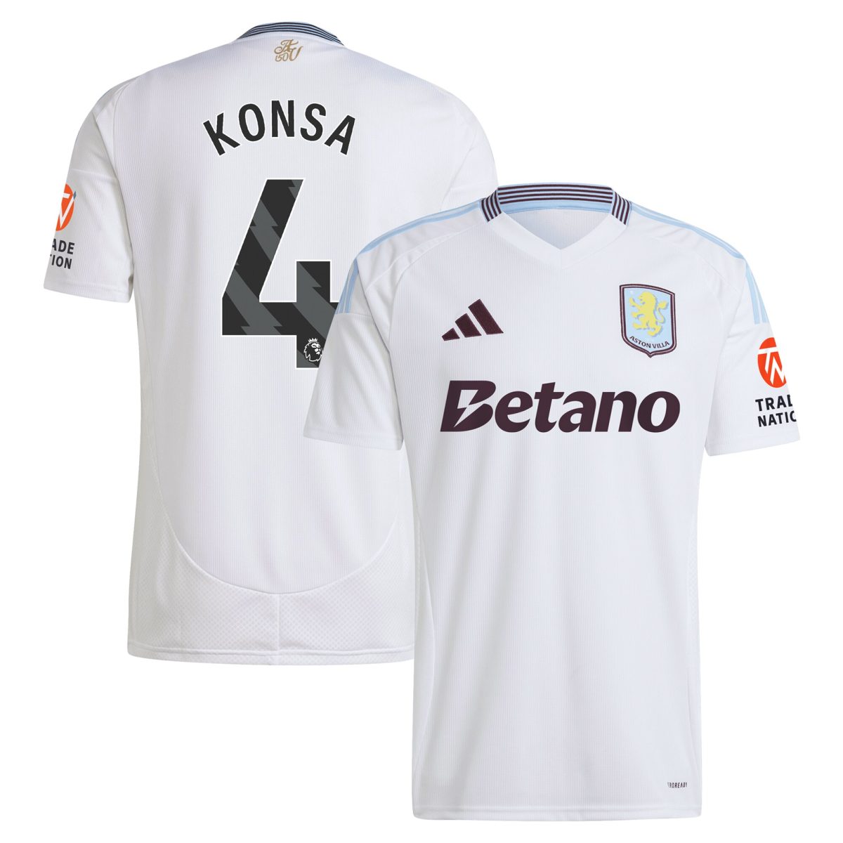 aston villa adidas away shirt 2024-25 with konsa 4 printing Collection | Aston Villa Shop Official Jerseys