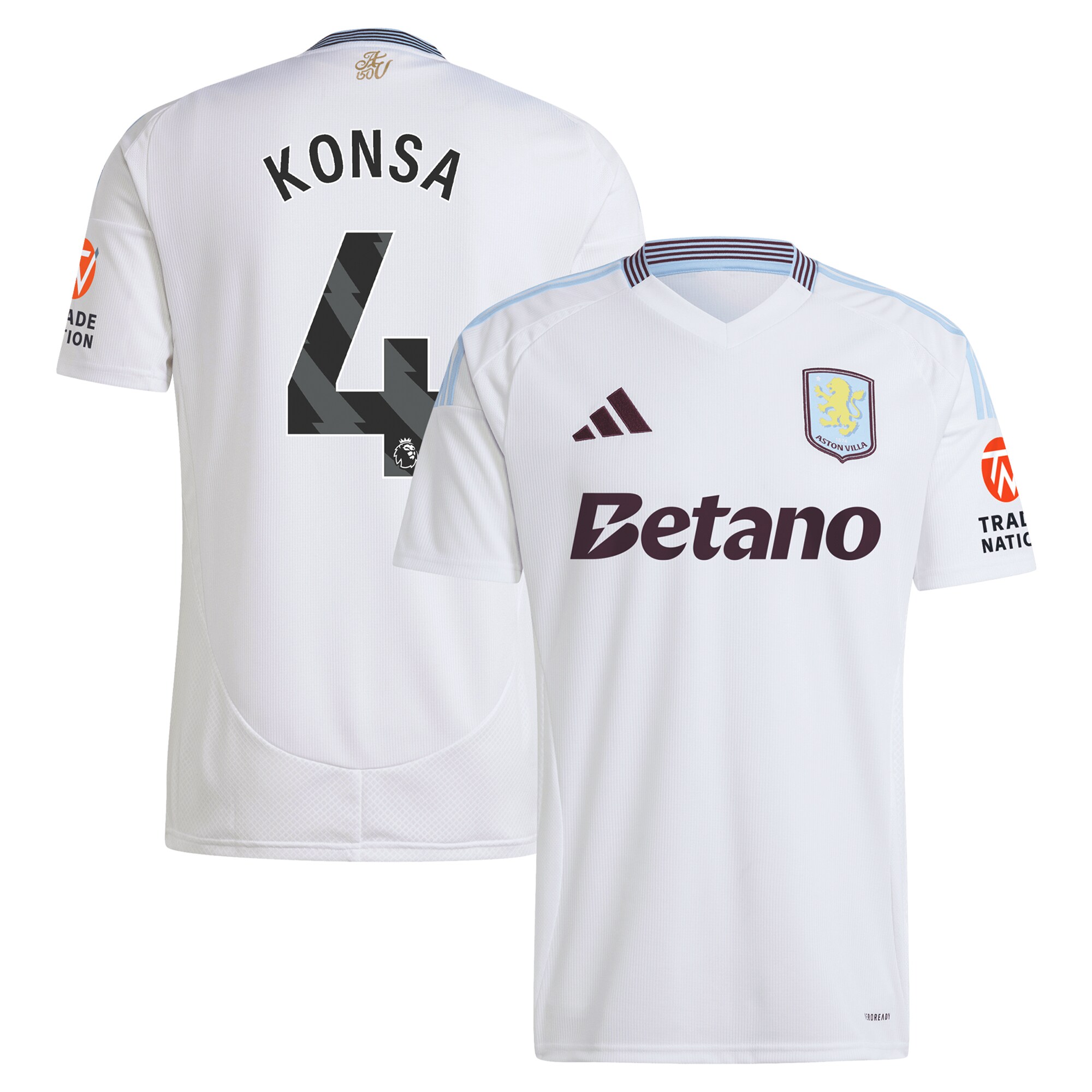 aston villa adidas away shirt 2024-25 with konsa 4 printing Collection | Aston Villa Shop Official Jerseys