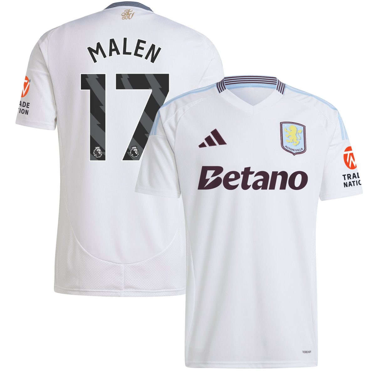 aston villa adidas away shirt 2024-25 with malen 17 printing Collection | Aston Villa Shop Official Jerseys
