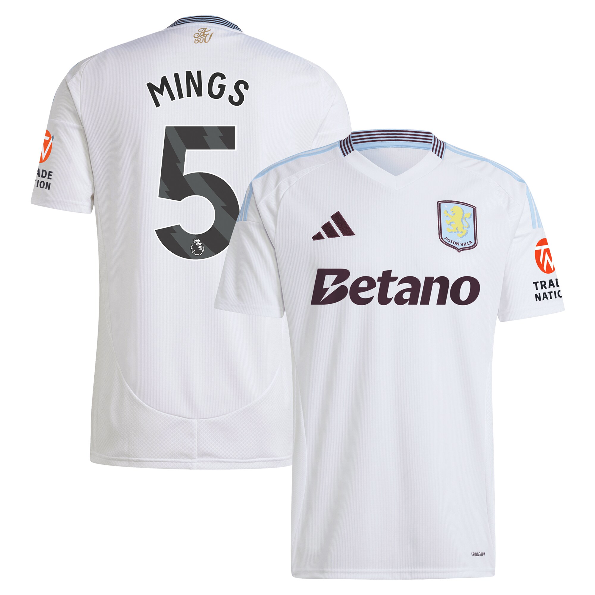 aston villa adidas away shirt 2024-25 with mings 5 printing Collection | Aston Villa Shop Official Jerseys