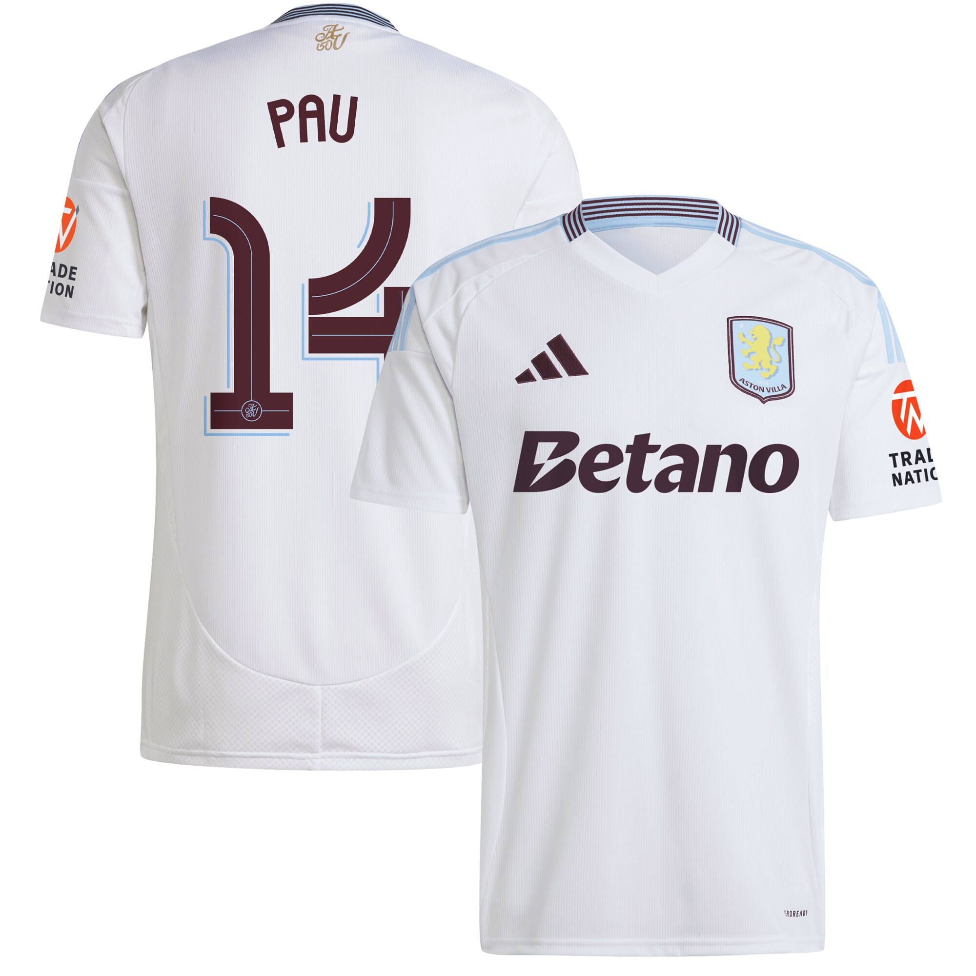 aston villa adidas away shirt 2024-25 with pau 14 cup printing Collection | Aston Villa Shop Official Jerseys