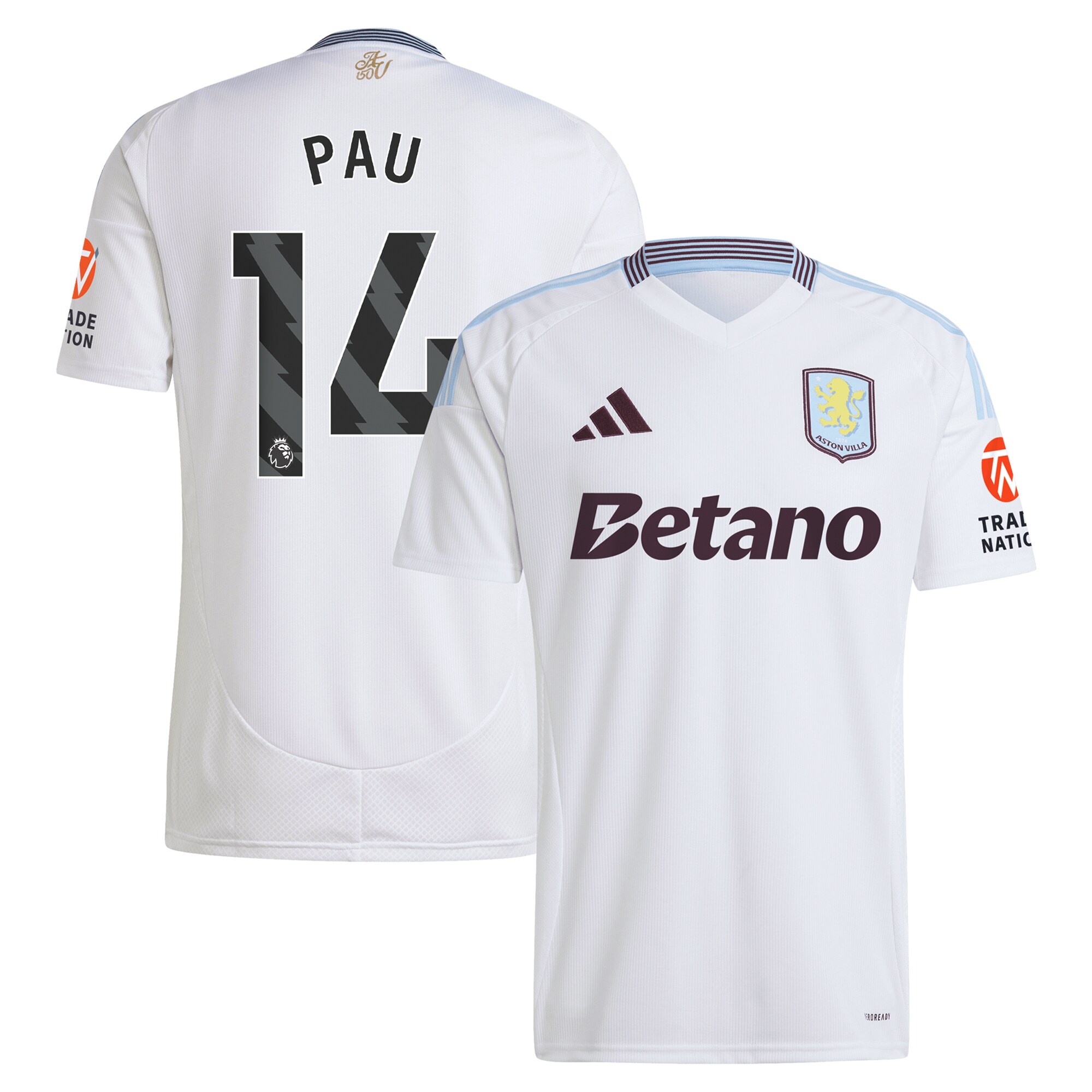aston villa adidas away shirt 2024-25 with pau 14 printing Collection | Aston Villa Shop Official Jerseys
