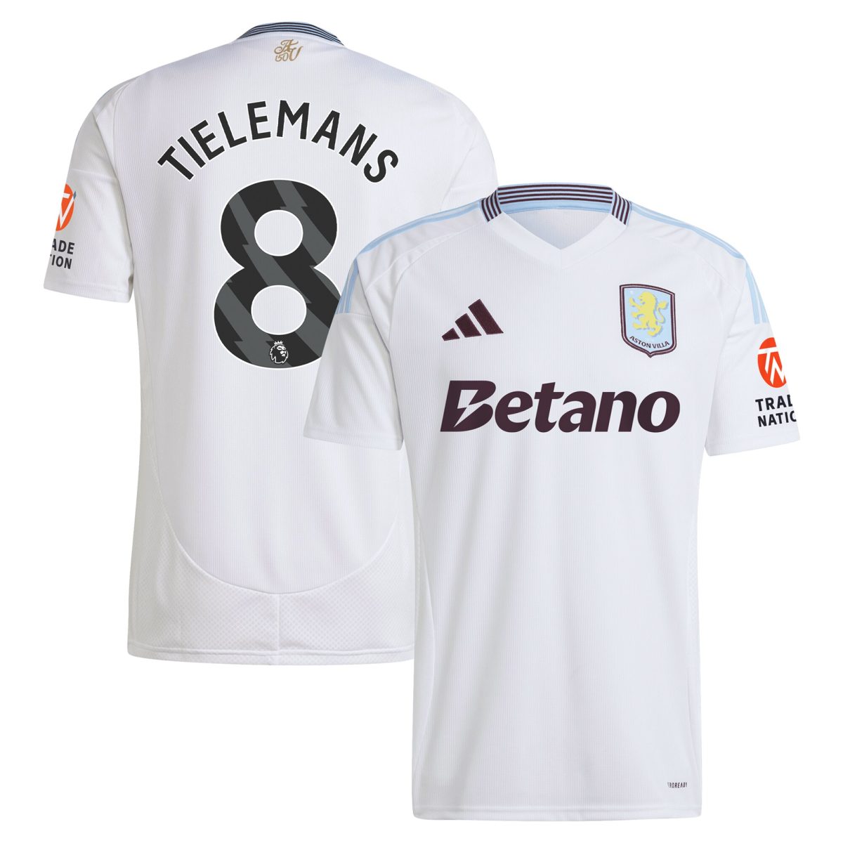 aston villa adidas away shirt 2024-25 with tielemans 8 printing Collection | Aston Villa Shop Official Jerseys