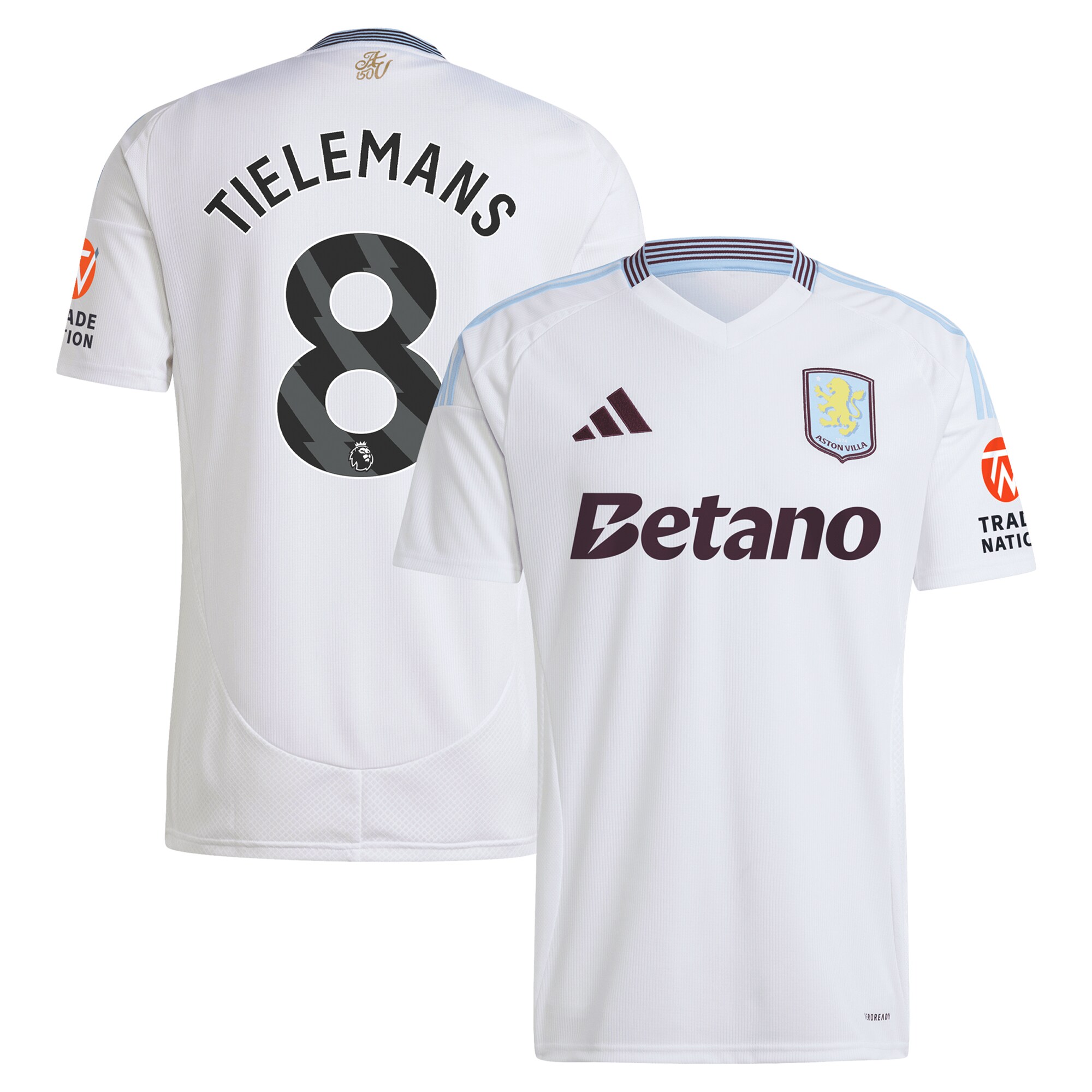 aston villa adidas away shirt 2024-25 with tielemans 8 printing Collection | Aston Villa Shop Official Jerseys