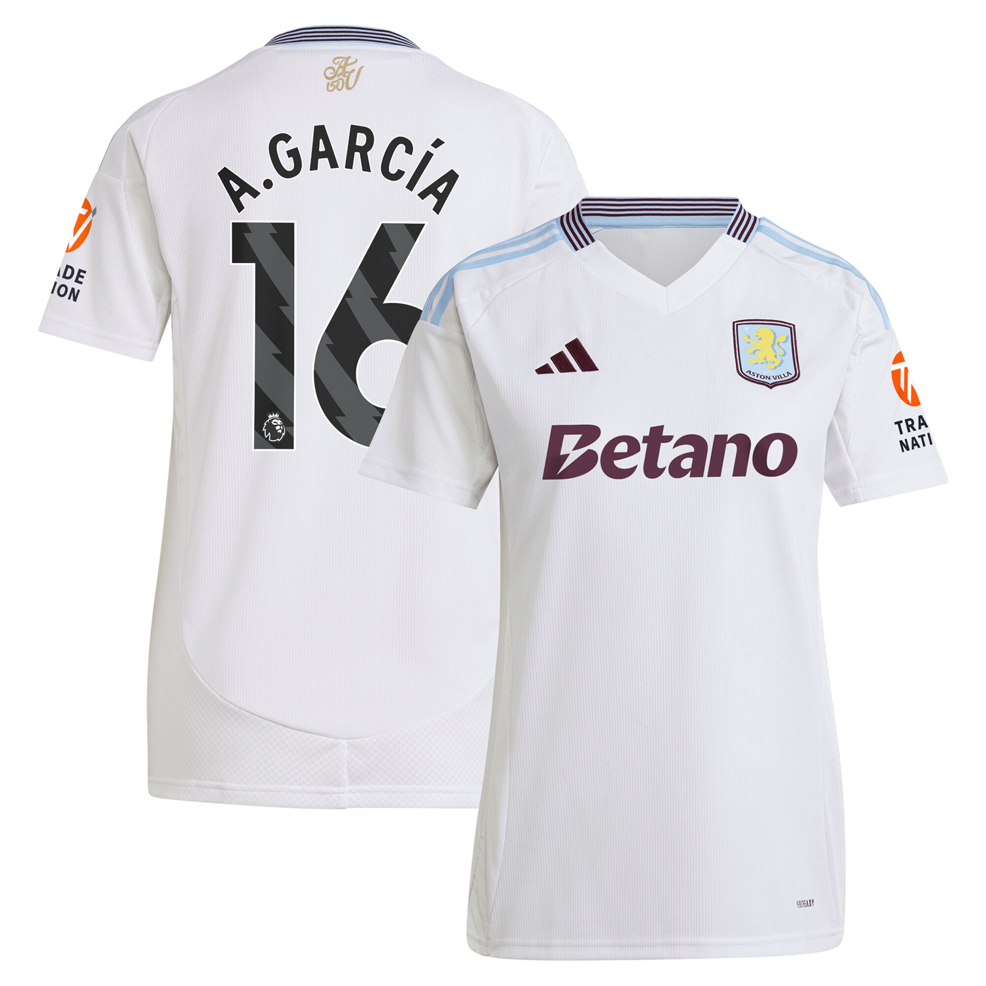 aston villa adidas away shirt 2024-25 – womens with a.garcía 16 printing Collection | Aston Villa Shop Official Jerseys