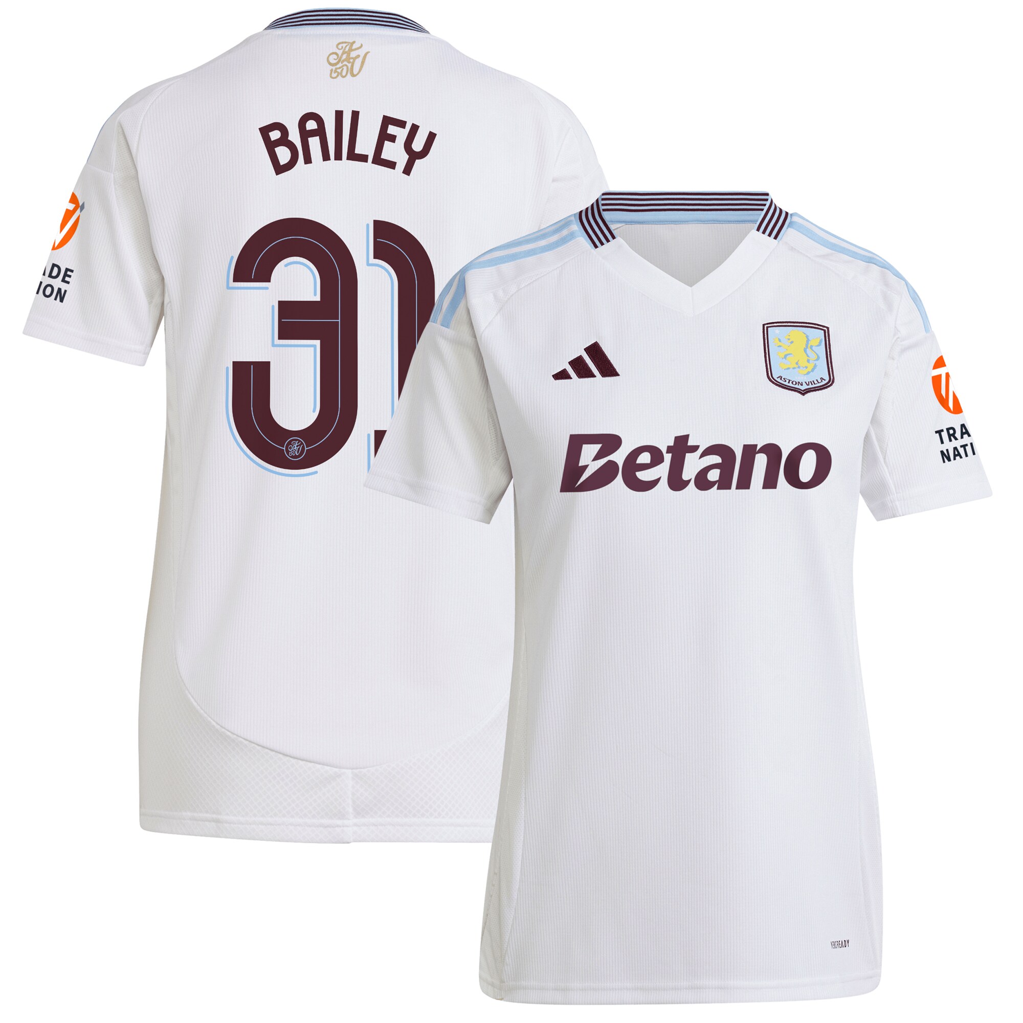 aston villa adidas away shirt 2024-25 – womens with bailey 31 cup printing Collection | Aston Villa Shop Official Jerseys