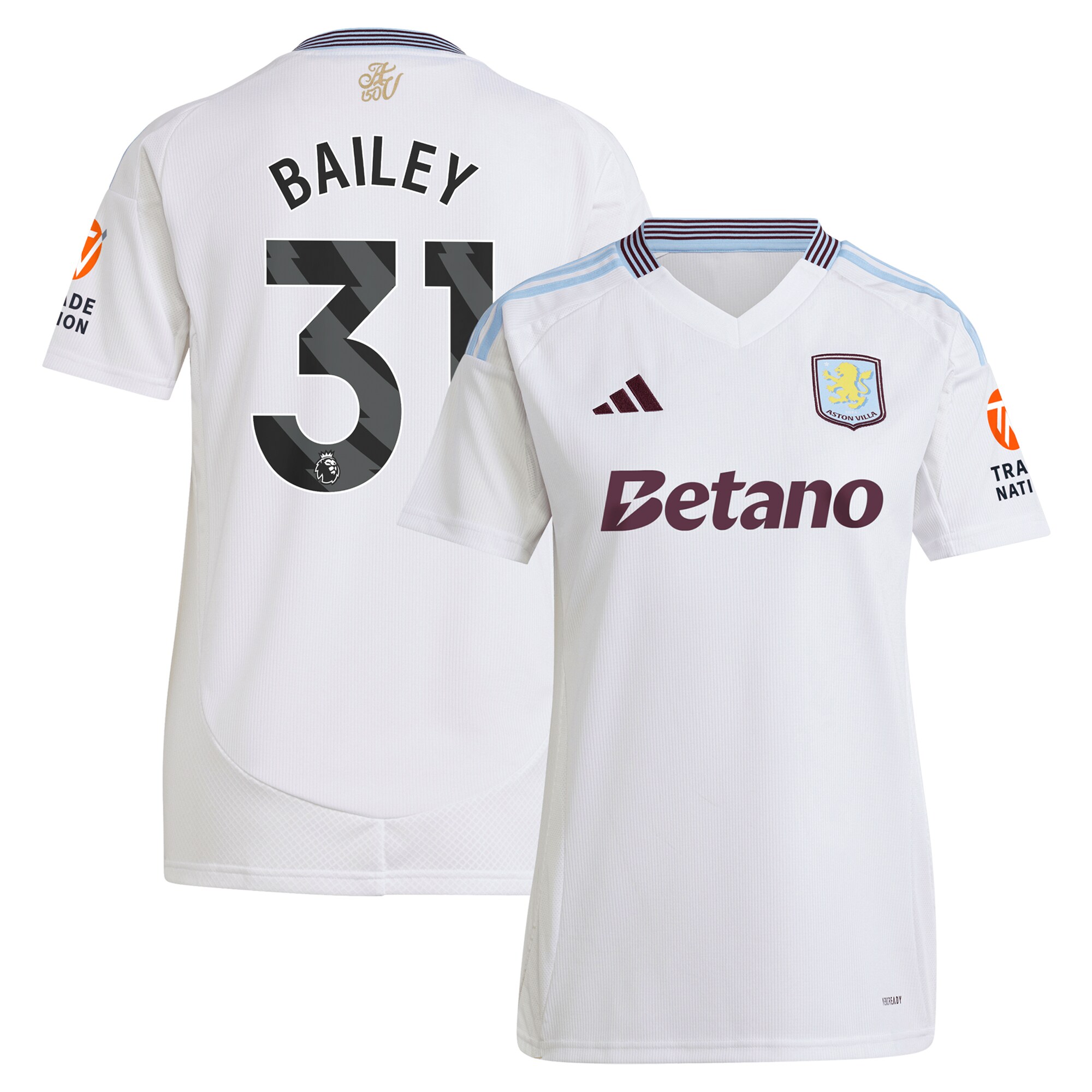 aston villa adidas away shirt 2024-25 – womens with bailey 31 printing Collection | Aston Villa Shop Official Jerseys