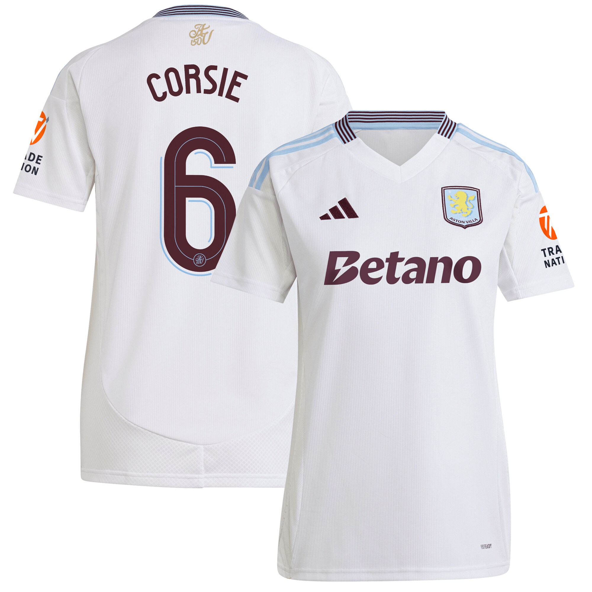 aston villa adidas away shirt 2024-25 – womens with corsie 6 cup printing Collection | Aston Villa Shop Official Jerseys