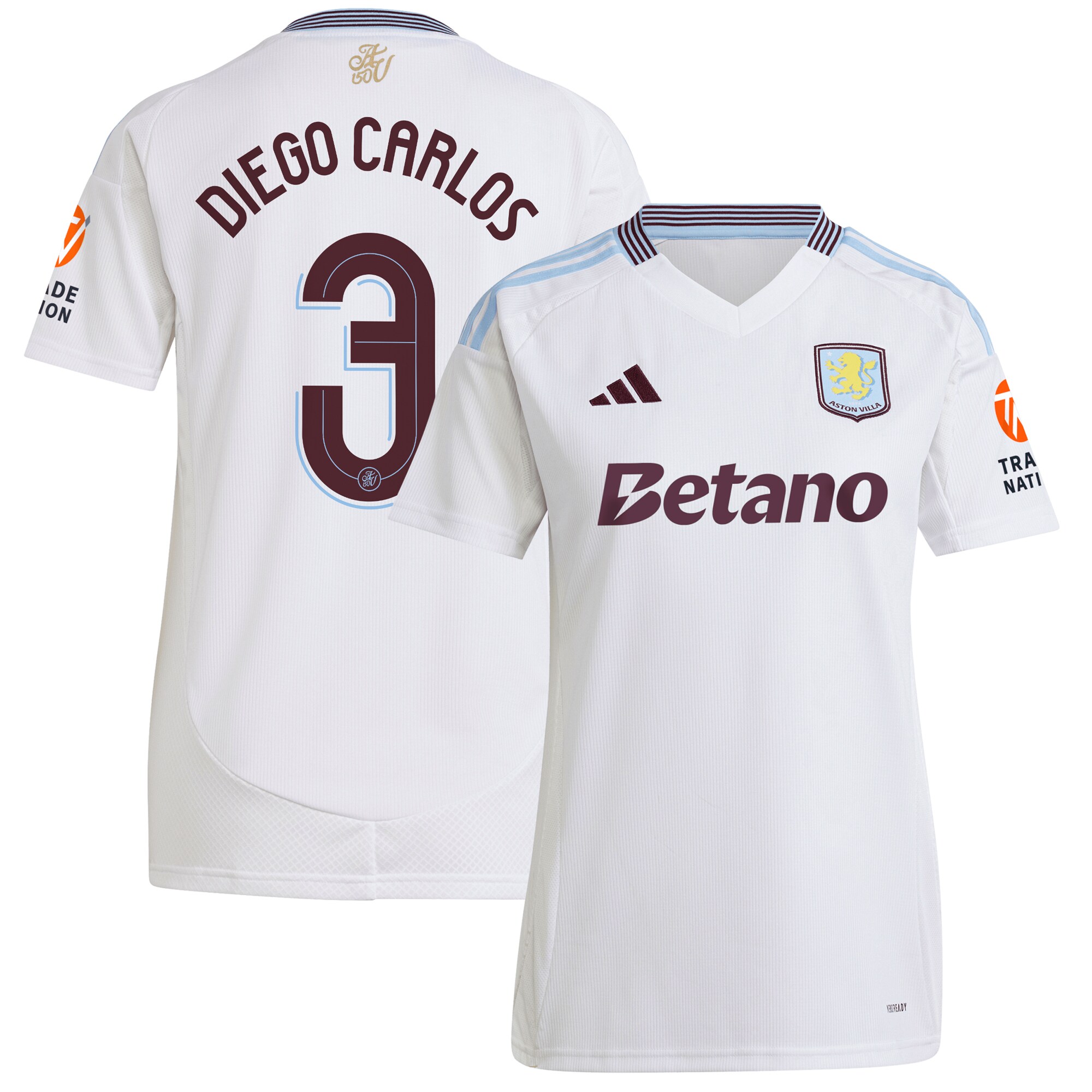 aston villa adidas away shirt 2024-25 – womens with diego carlos 3 cup printing Collection | Aston Villa Shop Official Jerseys