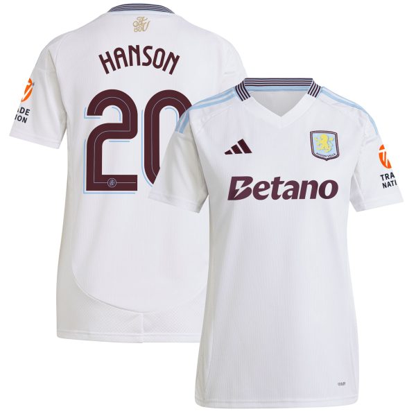 aston villa adidas away shirt 2024-25 – womens with hanson 20 cup printing Collection | Aston Villa Shop Official Jerseys