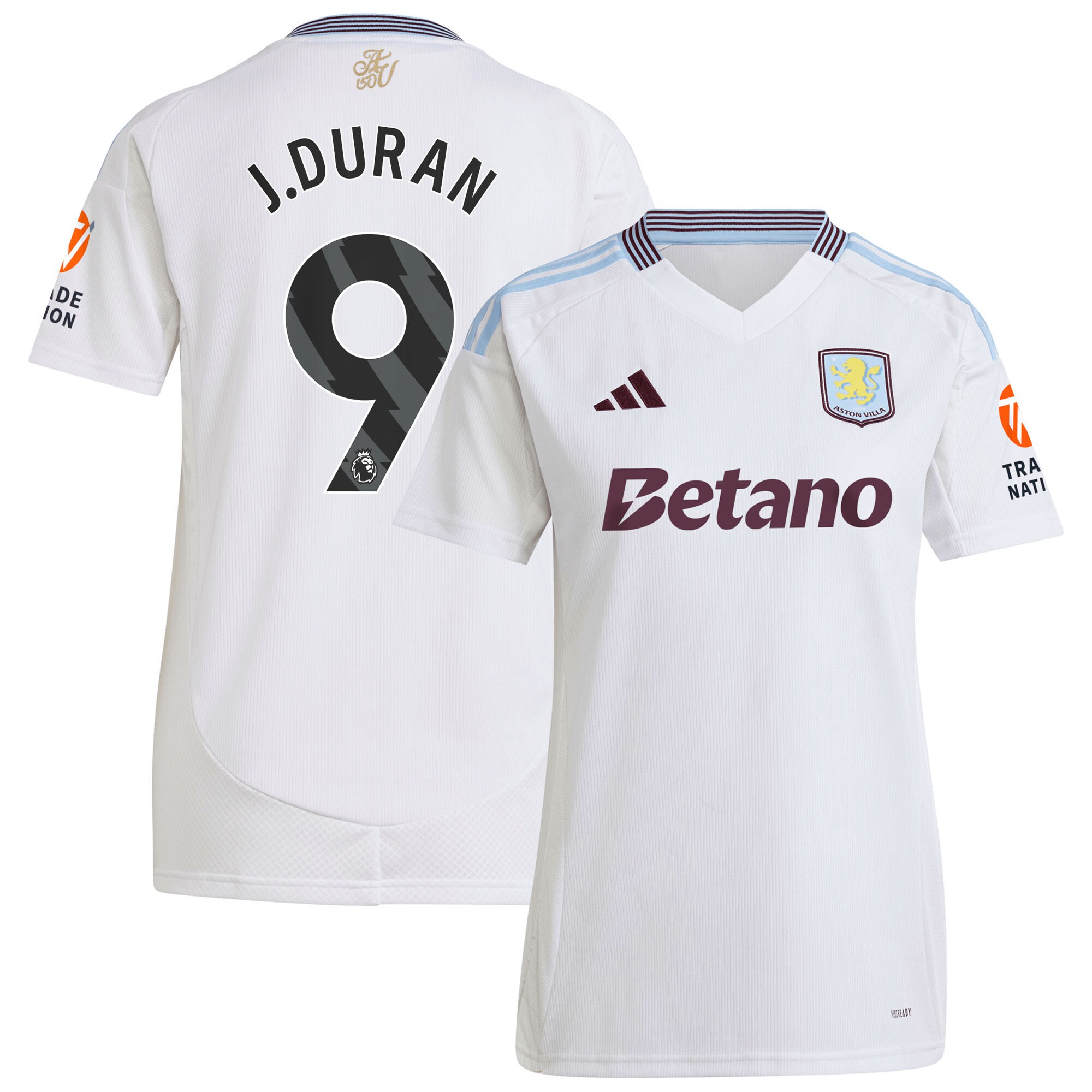 aston villa adidas away shirt 2024-25 – womens with j.duran 9 printing Collection | Aston Villa Shop Official Jerseys