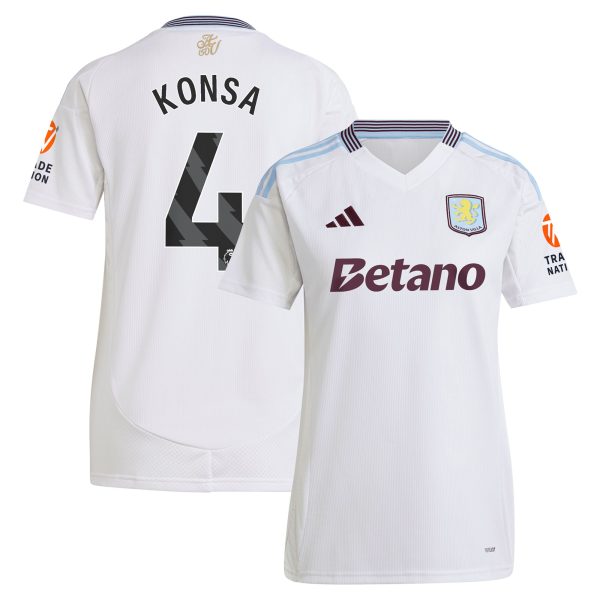 aston villa adidas away shirt 2024-25 – womens with konsa 4 printing Collection | Aston Villa Shop Official Jerseys