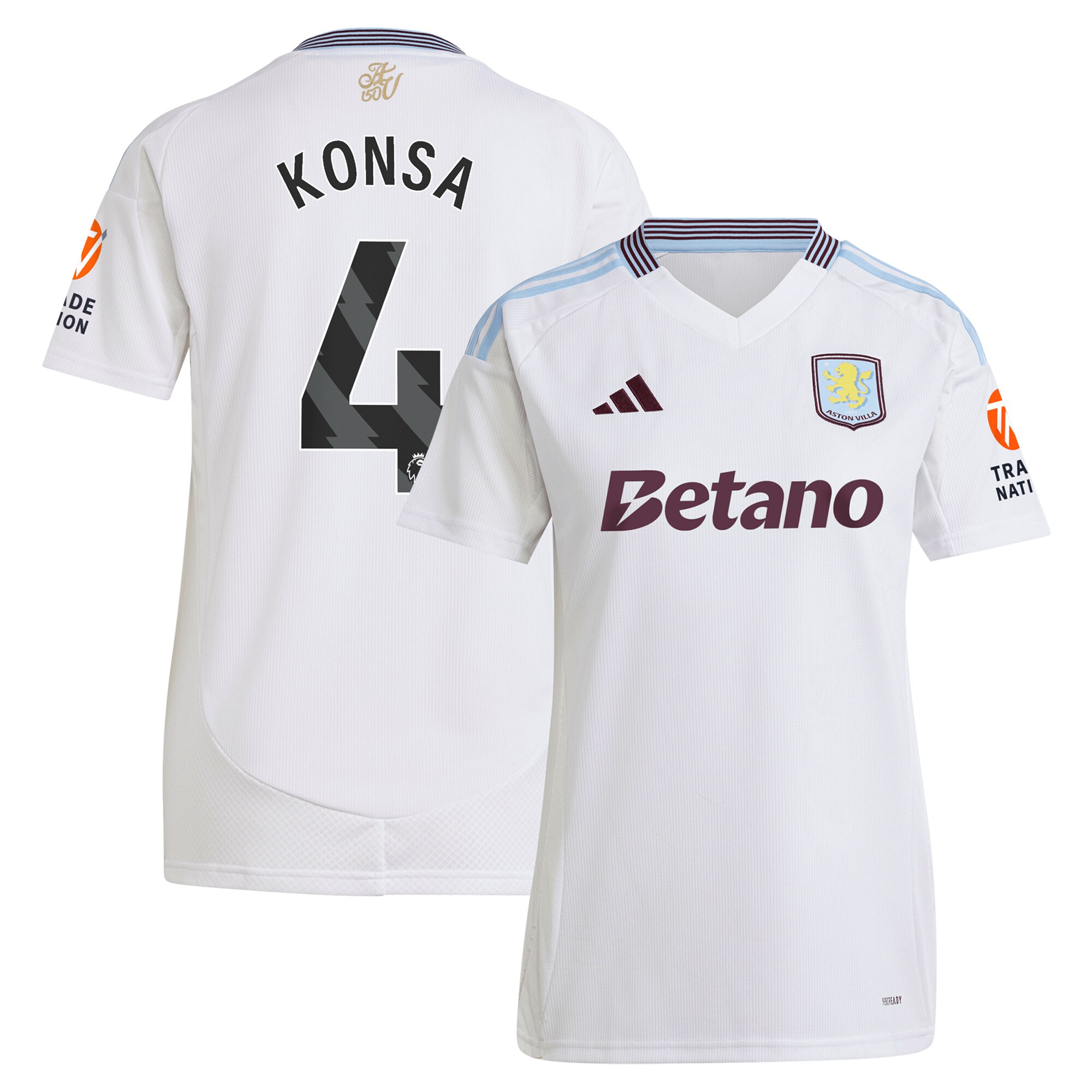 aston villa adidas away shirt 2024-25 – womens with konsa 4 printing Collection | Aston Villa Shop Official Jerseys